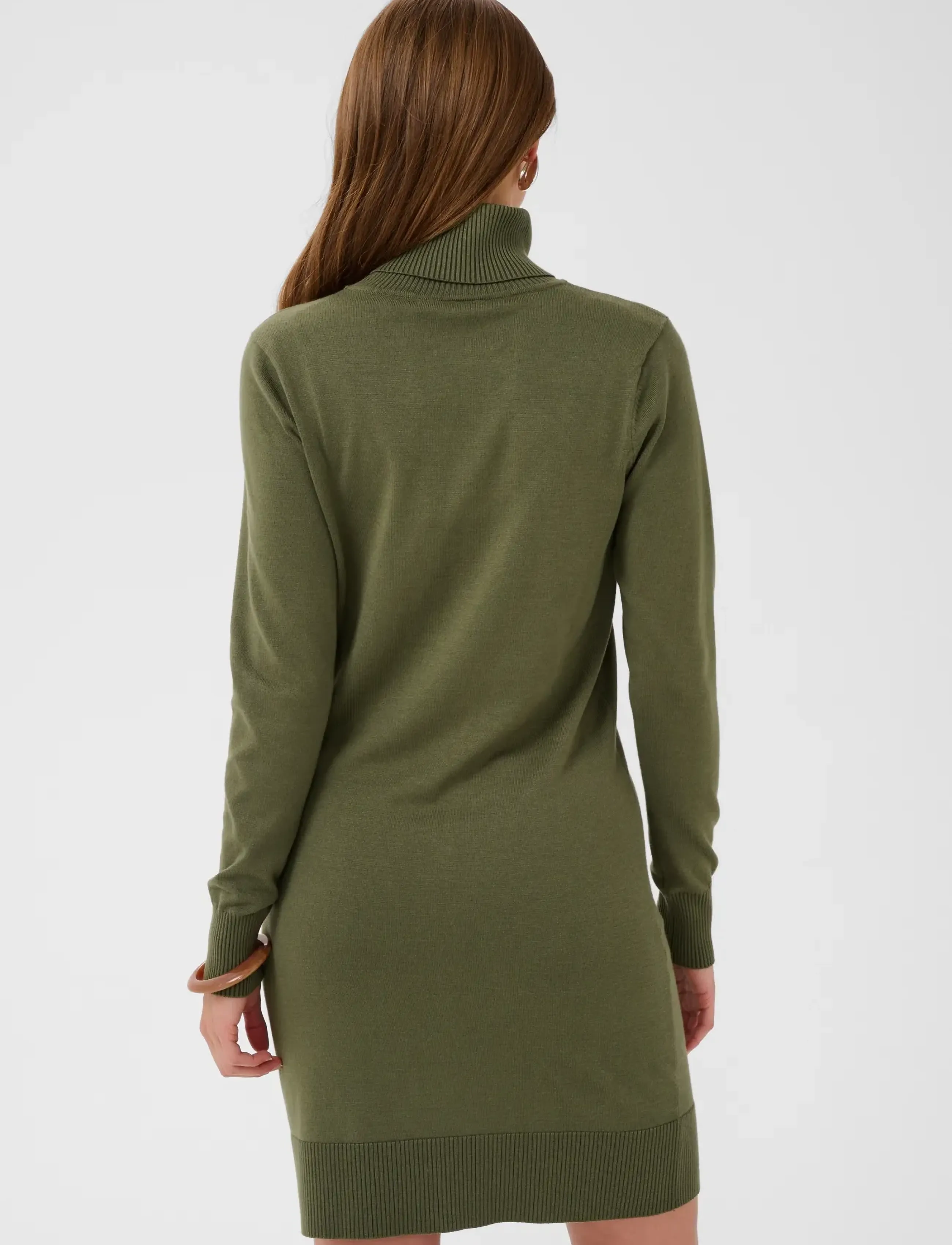 Saint Tropez - U6801, MilaSZ Rollneck Dress - strickkleider - four leaf clover melange - 4