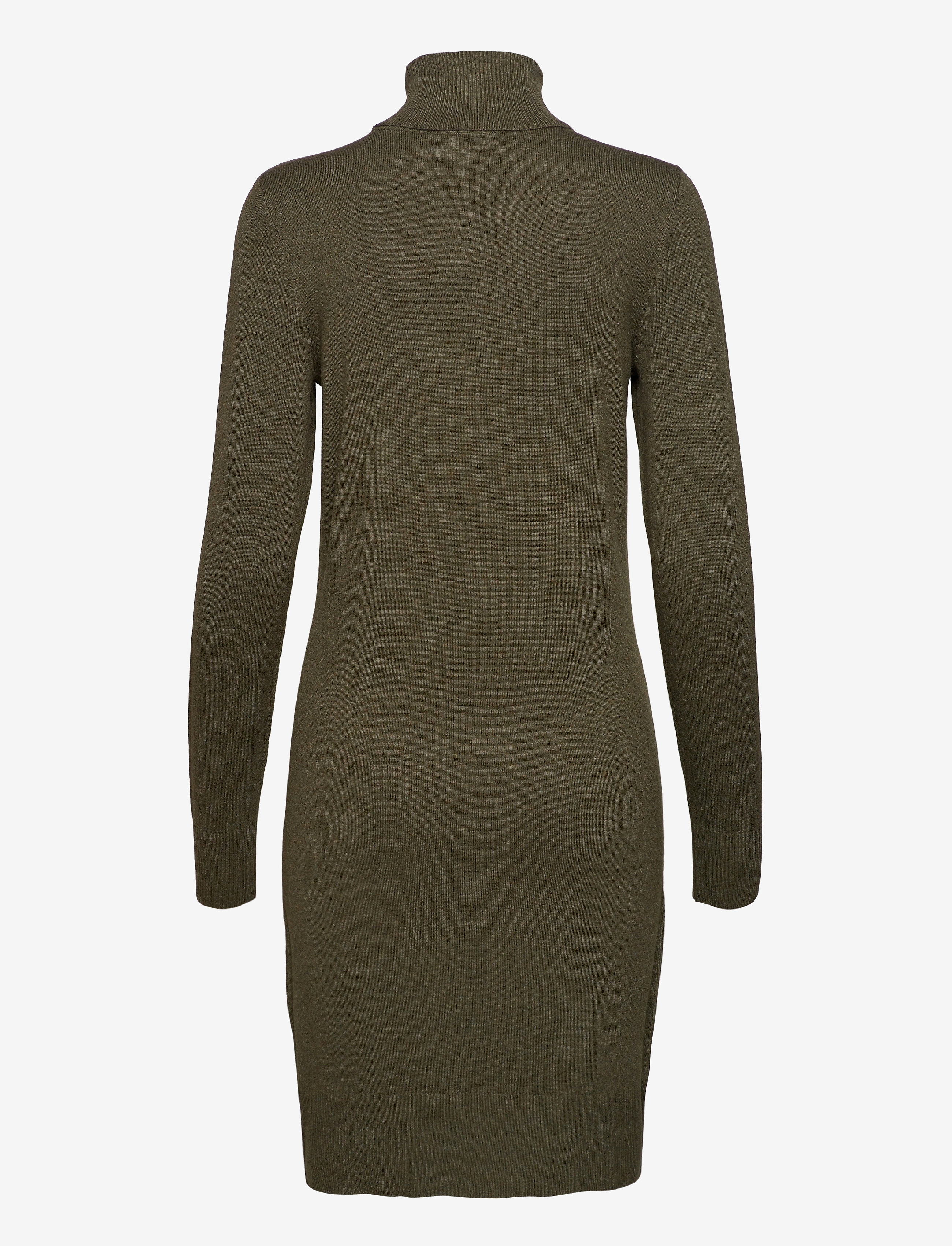 Saint Tropez - U6801, MilaSZ Rollneck Dress - laveste priser - army green melange - 1