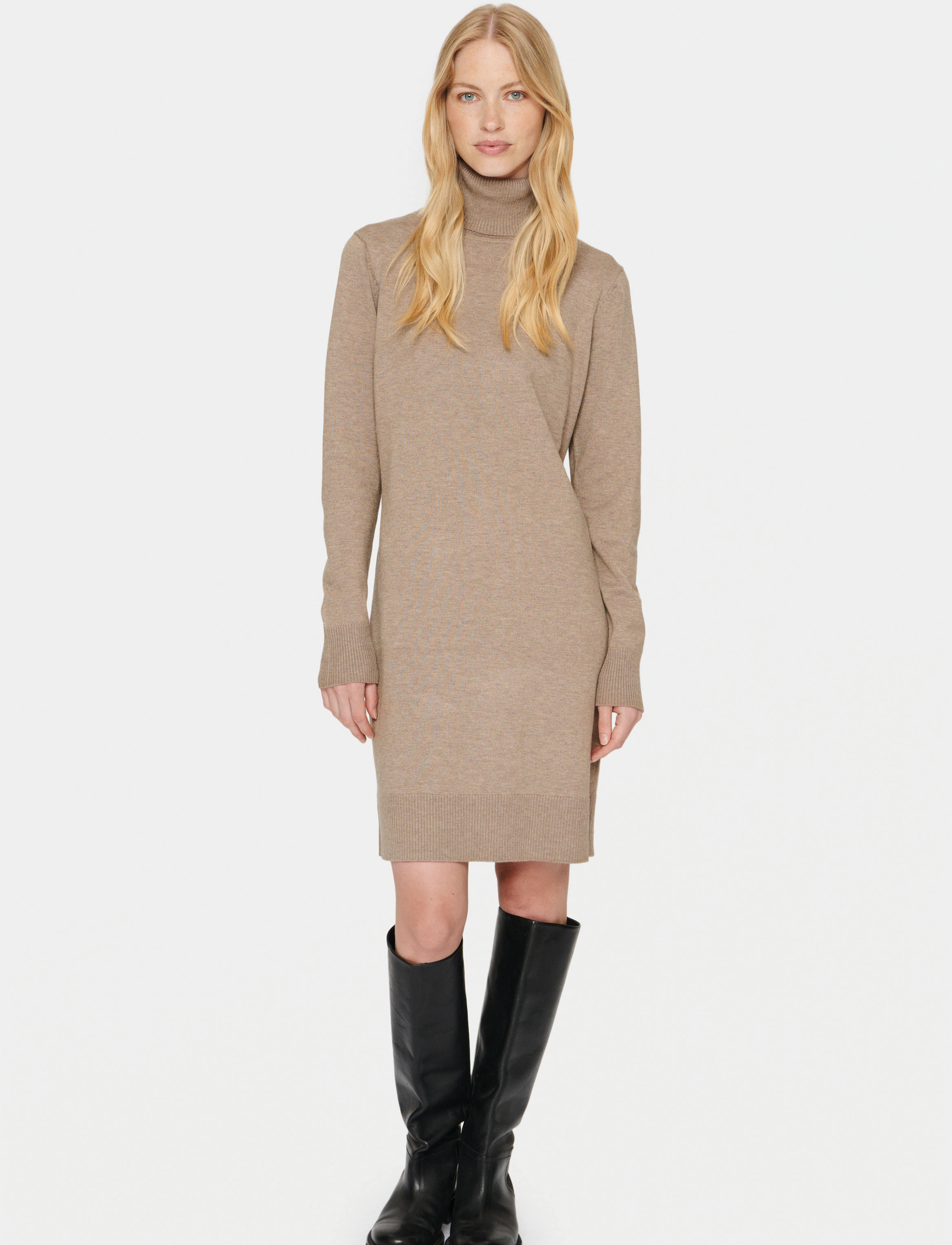 Saint Tropez - U6801, MilaSZ Rollneck Dress - laveste priser - atmos melange - 3