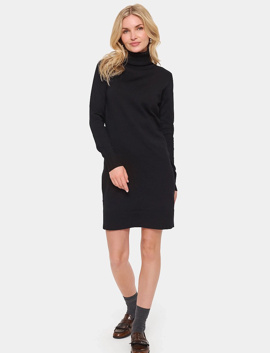 Saint Tropez - U6801, MilaSZ Rollneck Dress - strickkleider - black - 3