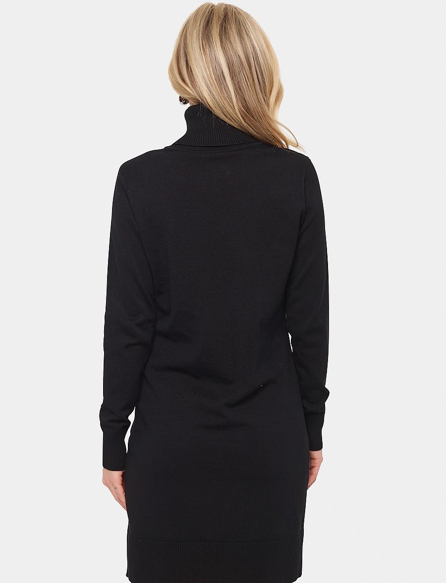 Saint Tropez - U6801, MilaSZ Rollneck Dress - strickkleider - black - 4