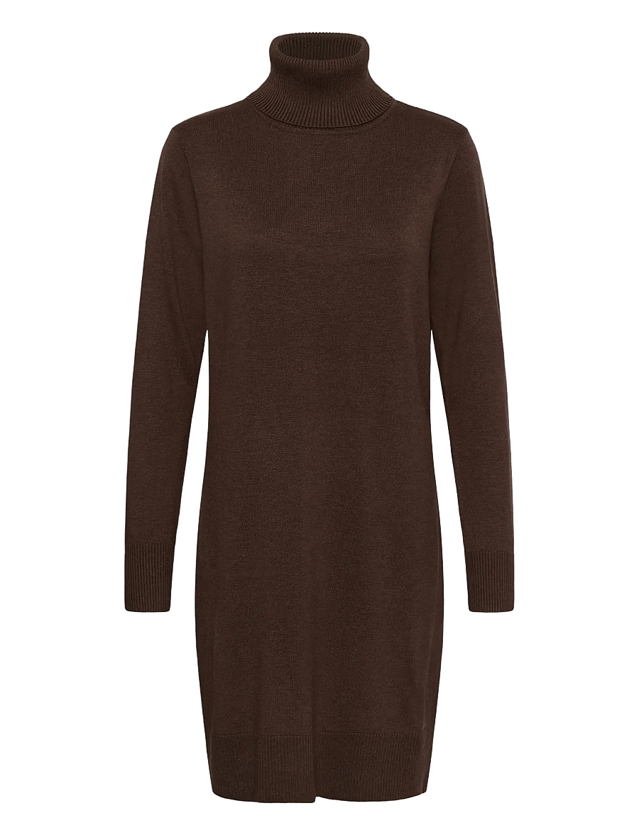 Saint Tropez - U6801, MilaSZ Rollneck Dress - strikkjoler - bracken melange - 1