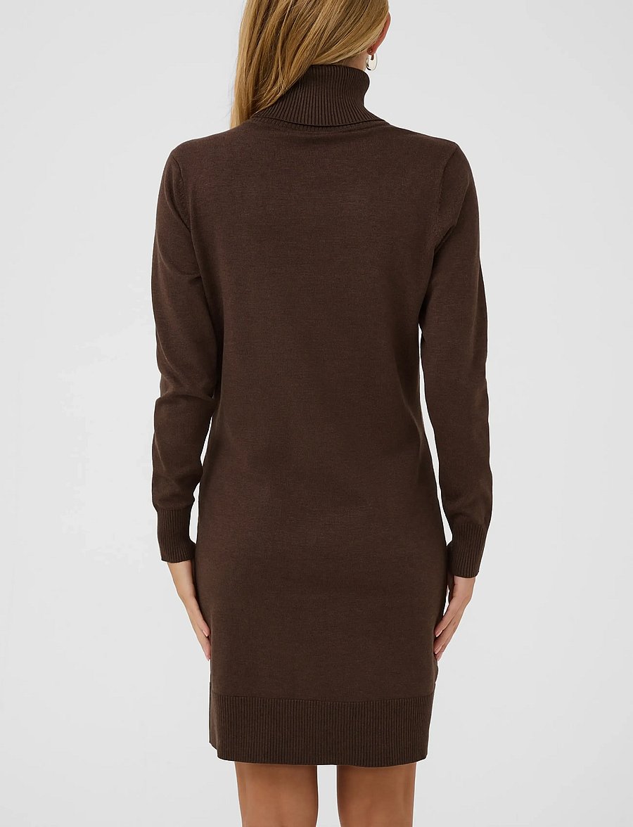 Saint Tropez - U6801, MilaSZ Rollneck Dress - strikkjoler - bracken melange - 3