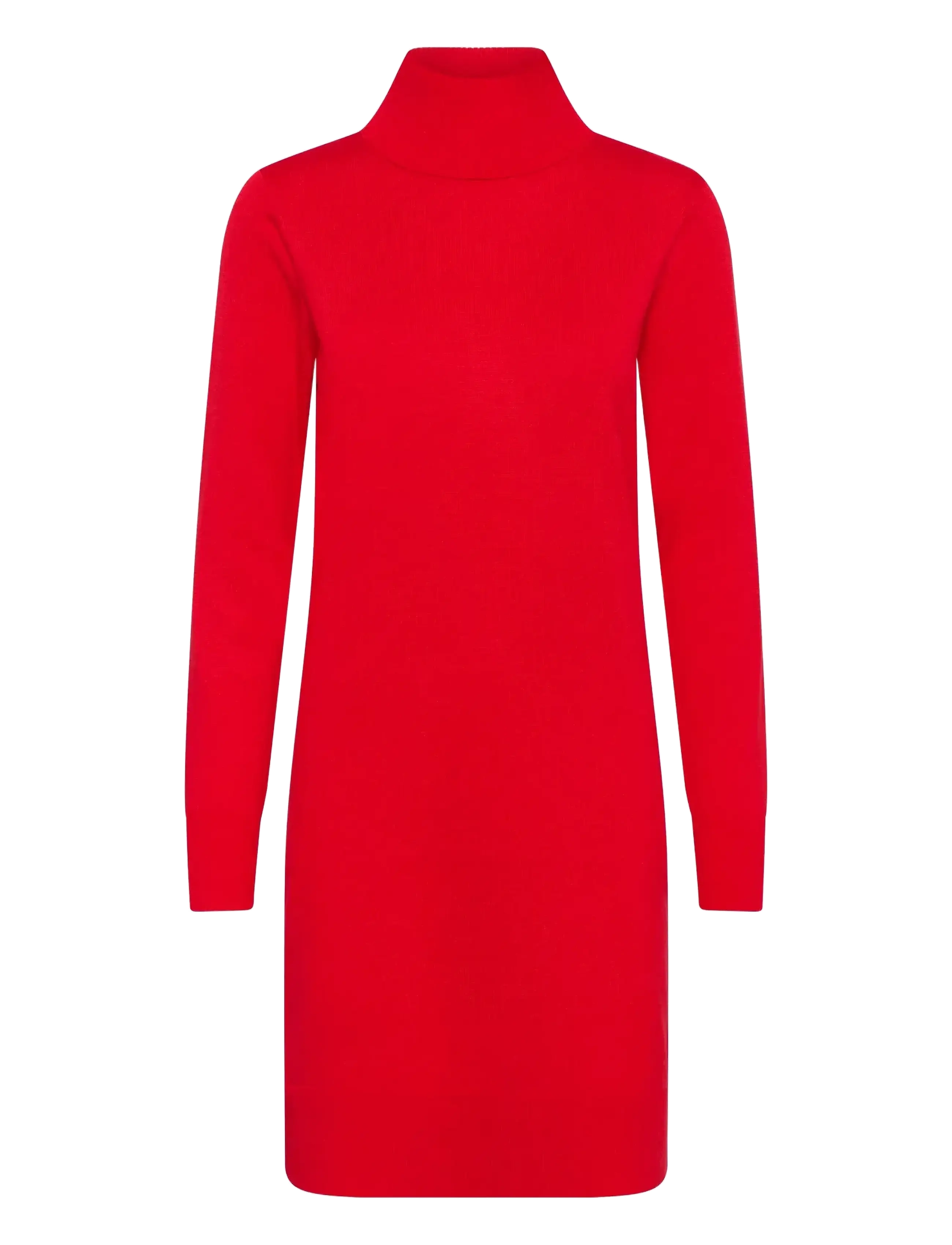 Saint Tropez U6801, MilaSZ Rollneck Dress - Clothing - CHINESE RED / red