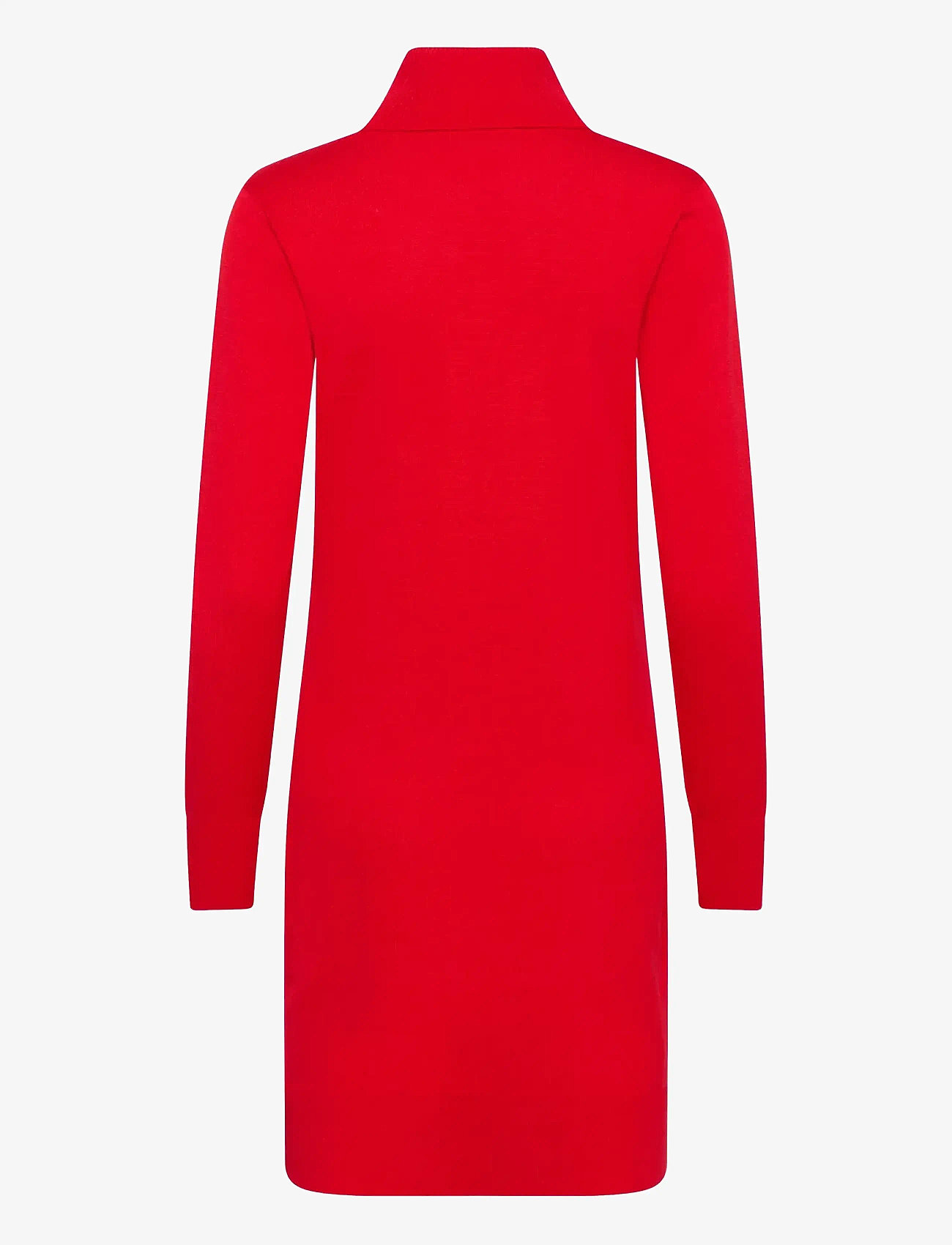 Saint Tropez - U6801, MilaSZ Rollneck Dress - knitted dresses - chinese red - 2