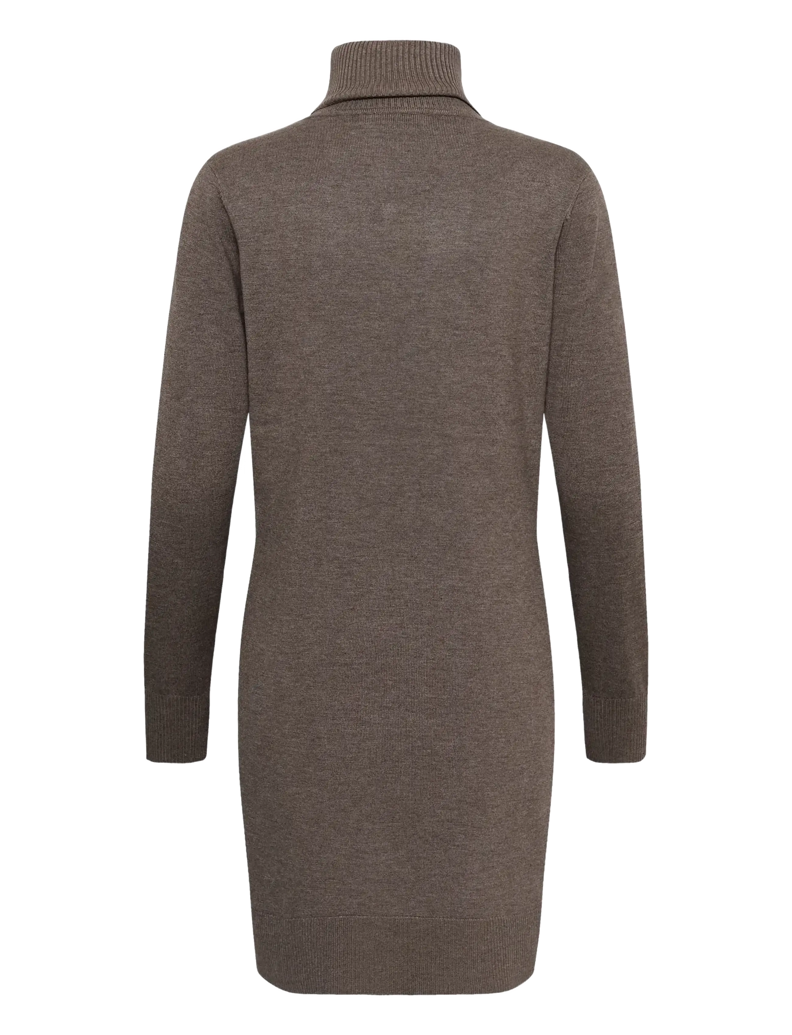 Saint Tropez - U6801, MilaSZ Rollneck Dress - kootud kleidid - mink melange - 2