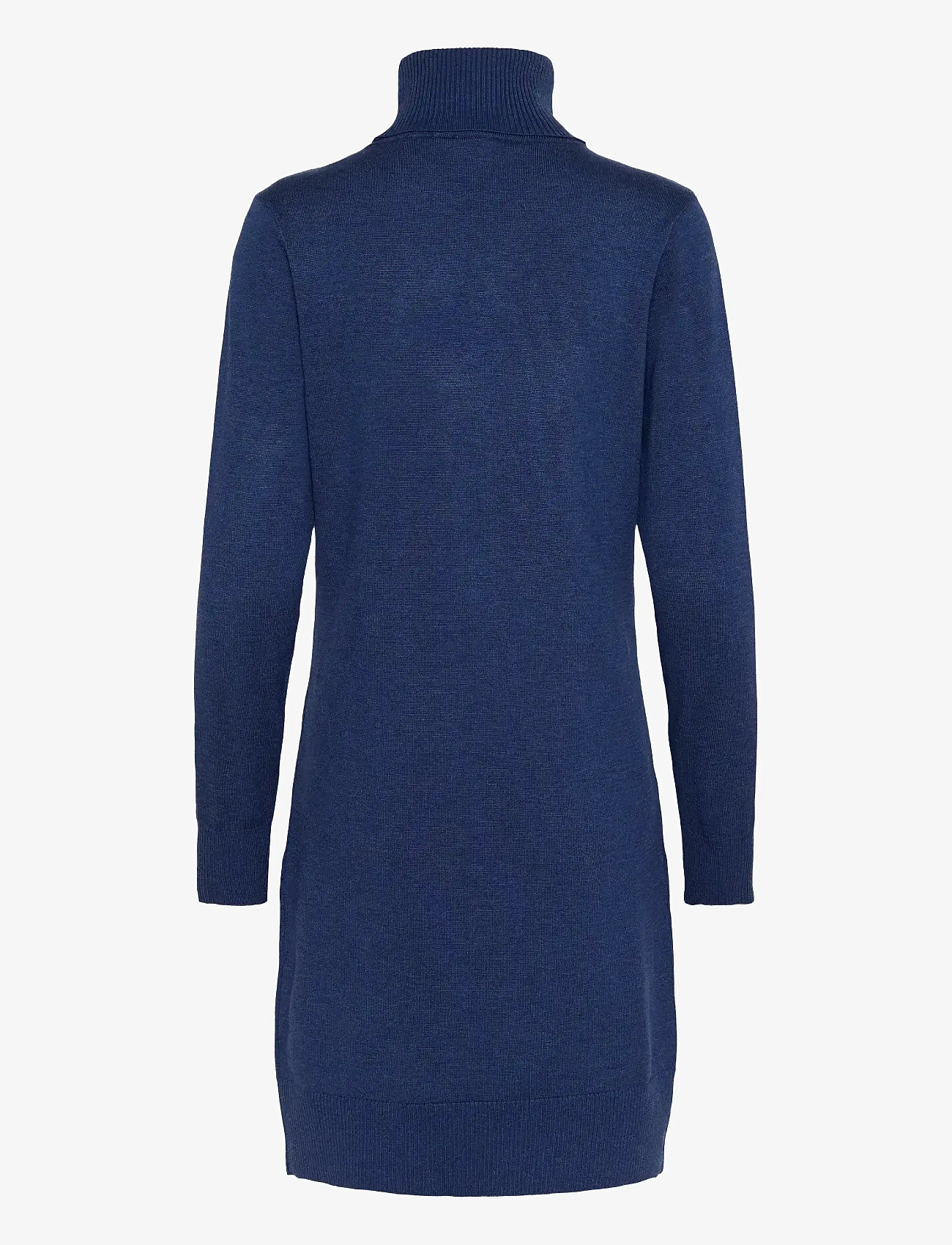 Saint Tropez - U6801, MilaSZ Rollneck Dress - kootud kleidid - pageant blue melange - 1