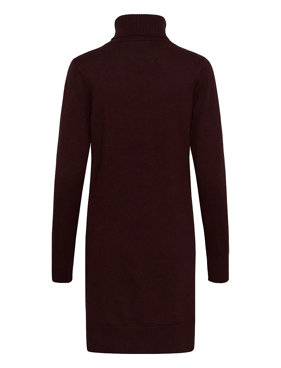 Saint Tropez - U6801, MilaSZ Rollneck Dress - stickade klänningar - winetasting melange - 2