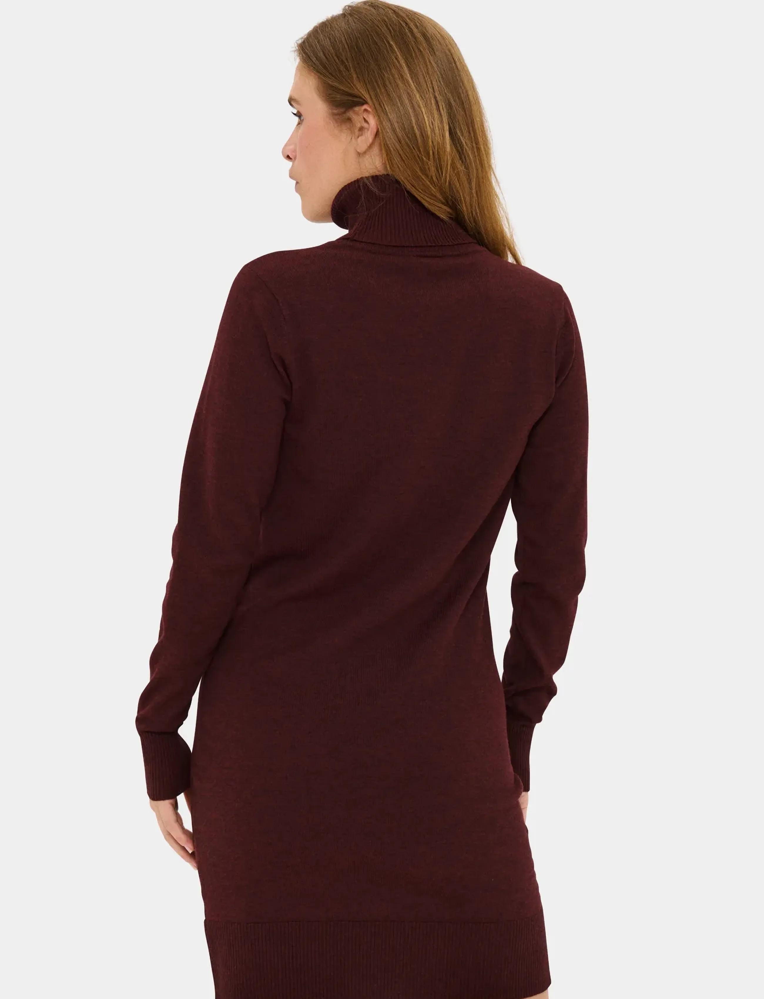Saint Tropez - U6801, MilaSZ Rollneck Dress - stickade klänningar - winetasting melange - 5