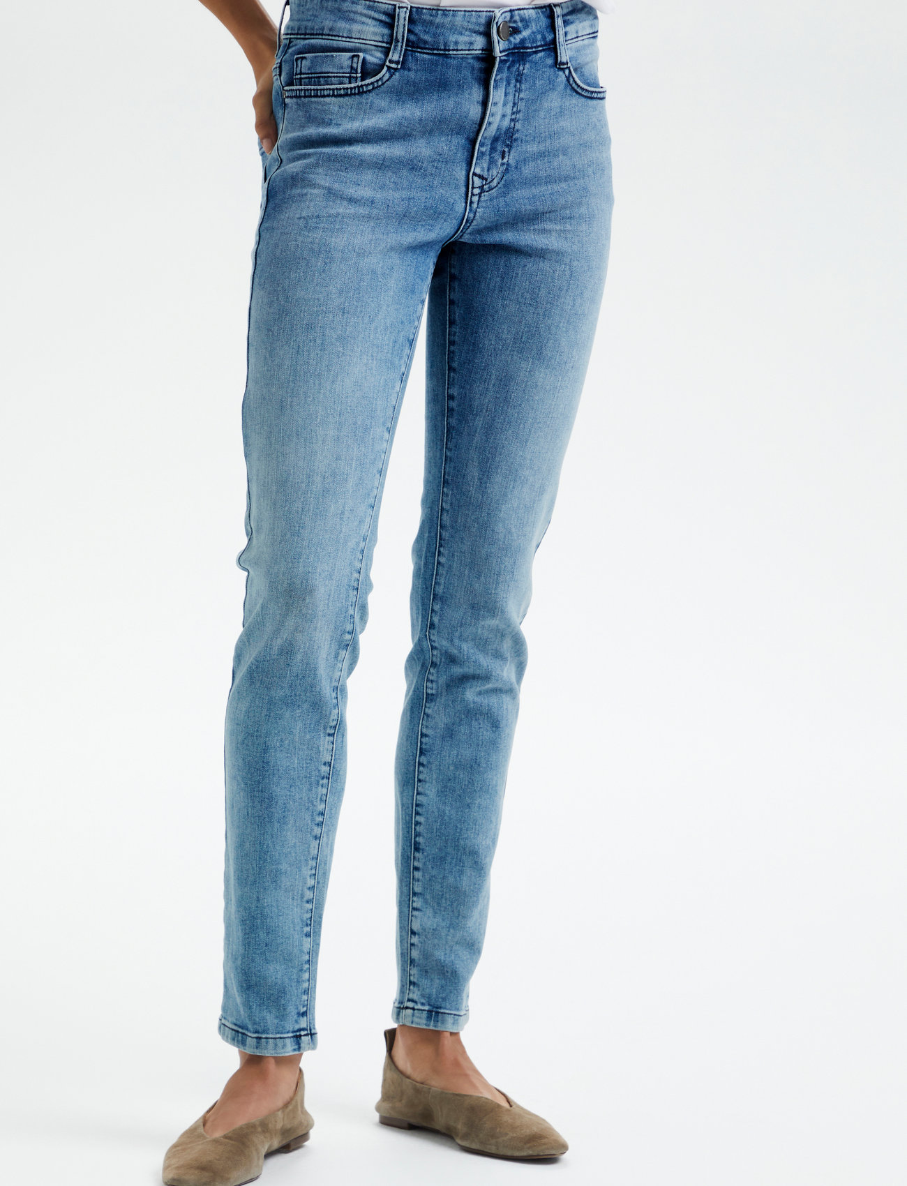 Saint Tropez - MollySZ MW Slim Jeans - jeans slim - light blue denim - 0