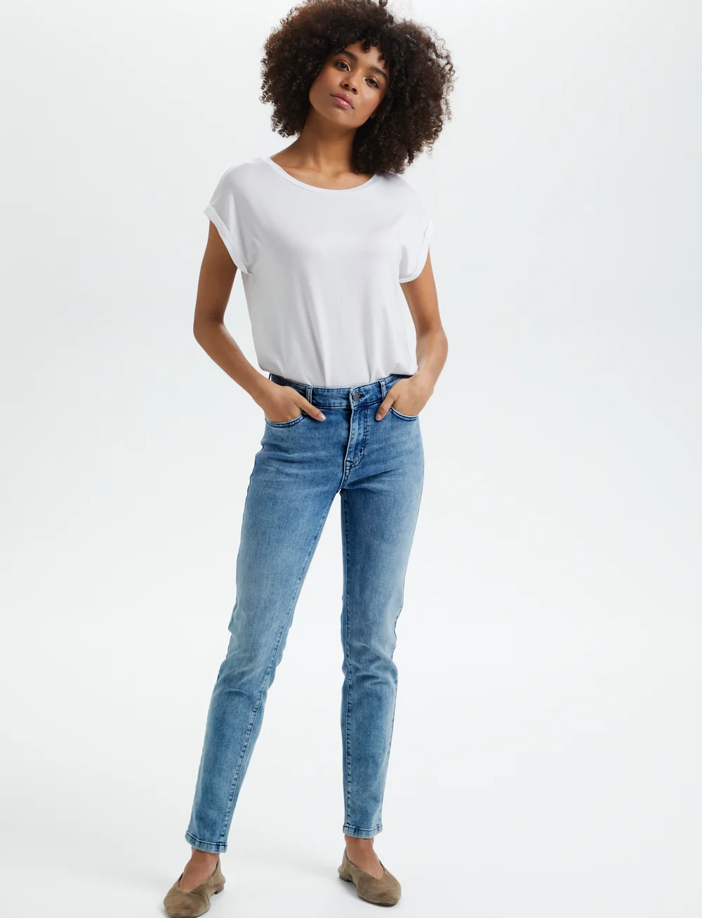 Saint Tropez - MollySZ MW Slim Jeans - slim jeans - light blue denim - 3