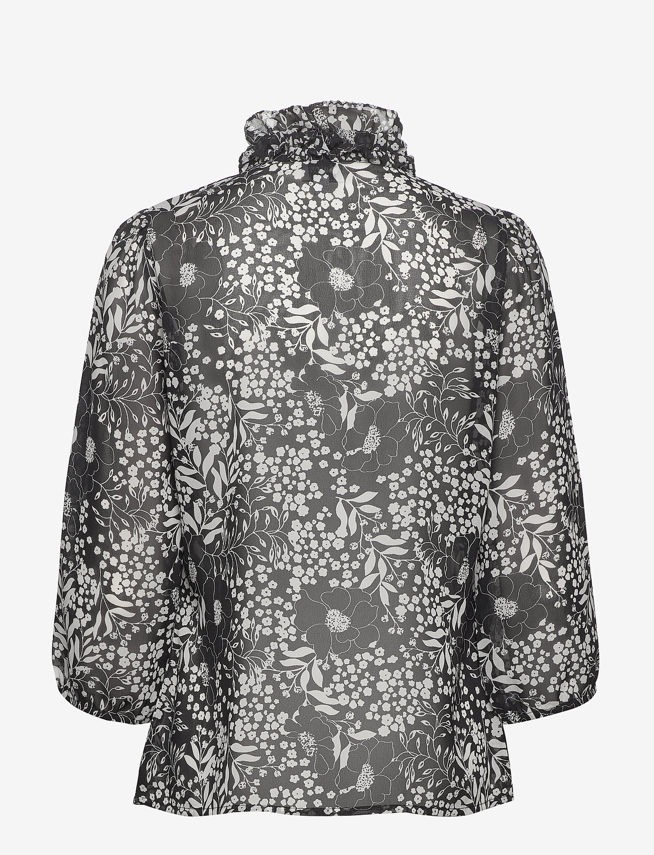 Saint Tropez - LillySZ Ruffle Shirt Flower Glam - flower glam black ms 2020 - 1