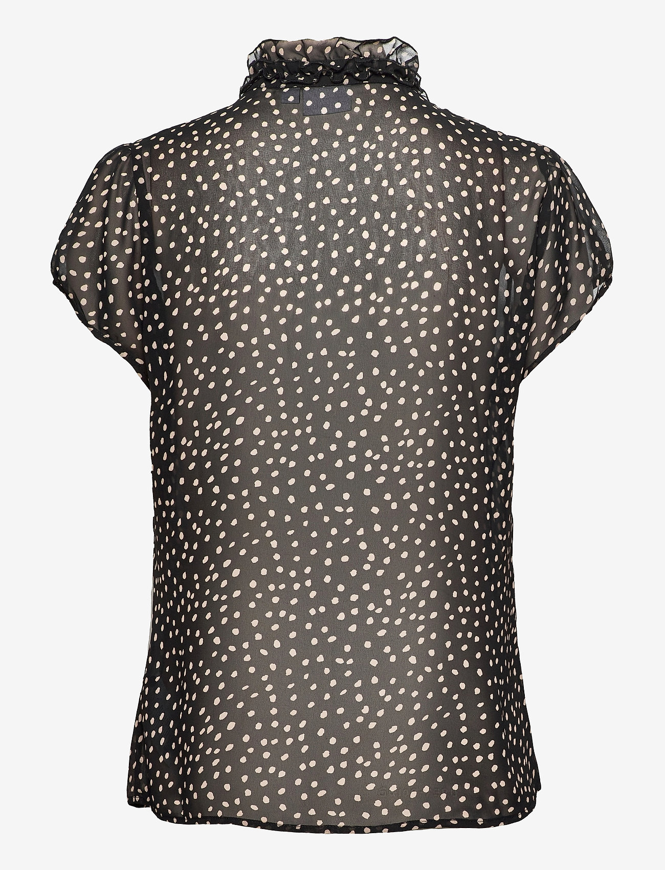 Saint Tropez - LiljaSZ Drea SS Shirt - kurzämlige blusen - dot black - 1