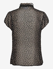 Saint Tropez - LiljaSZ Drea SS Shirt - kortärmade blusar - dot black - 1