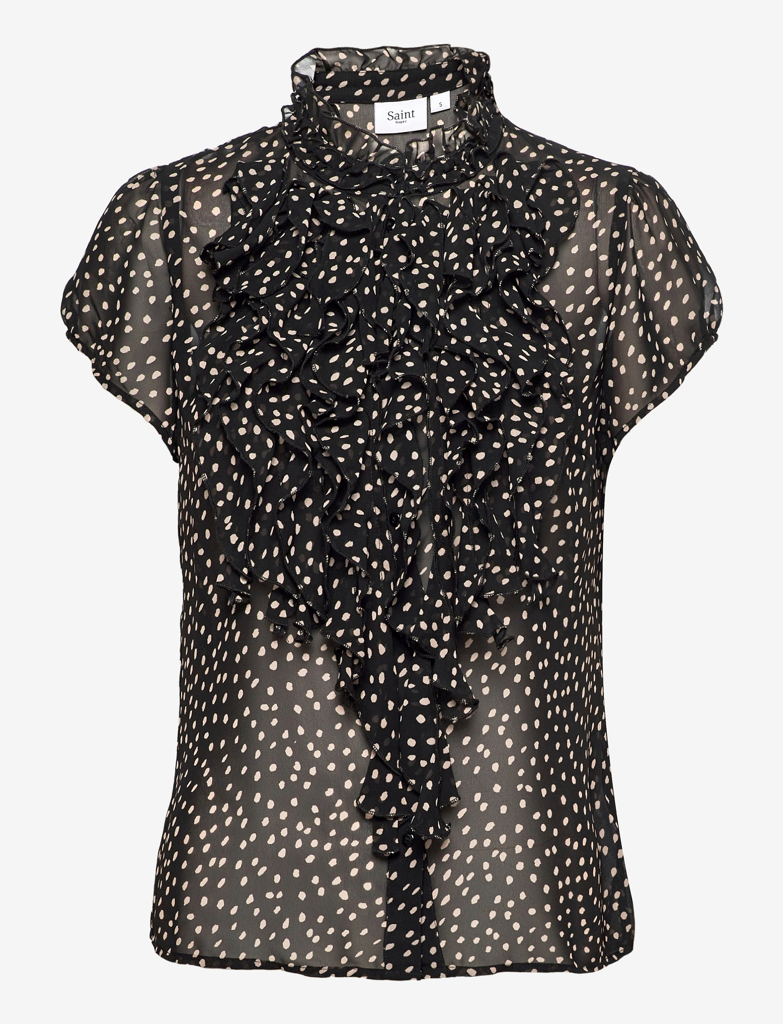 Saint Tropez LiljaSZ Drea SS Shirt - Clothing - DOT BLACK / black