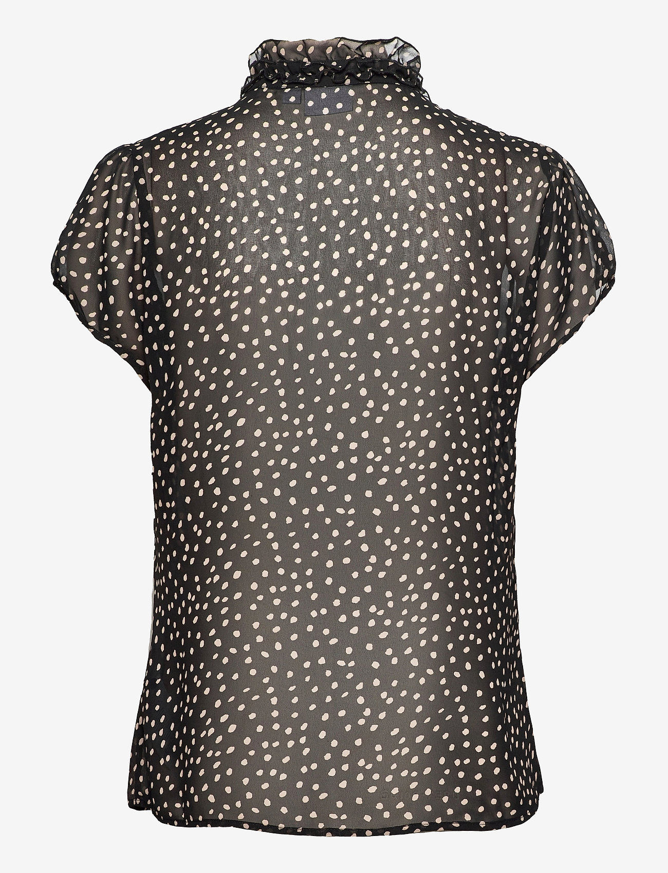 Saint Tropez - LiljaSZ Drea SS Shirt - kurzämlige blusen - dot black - 2