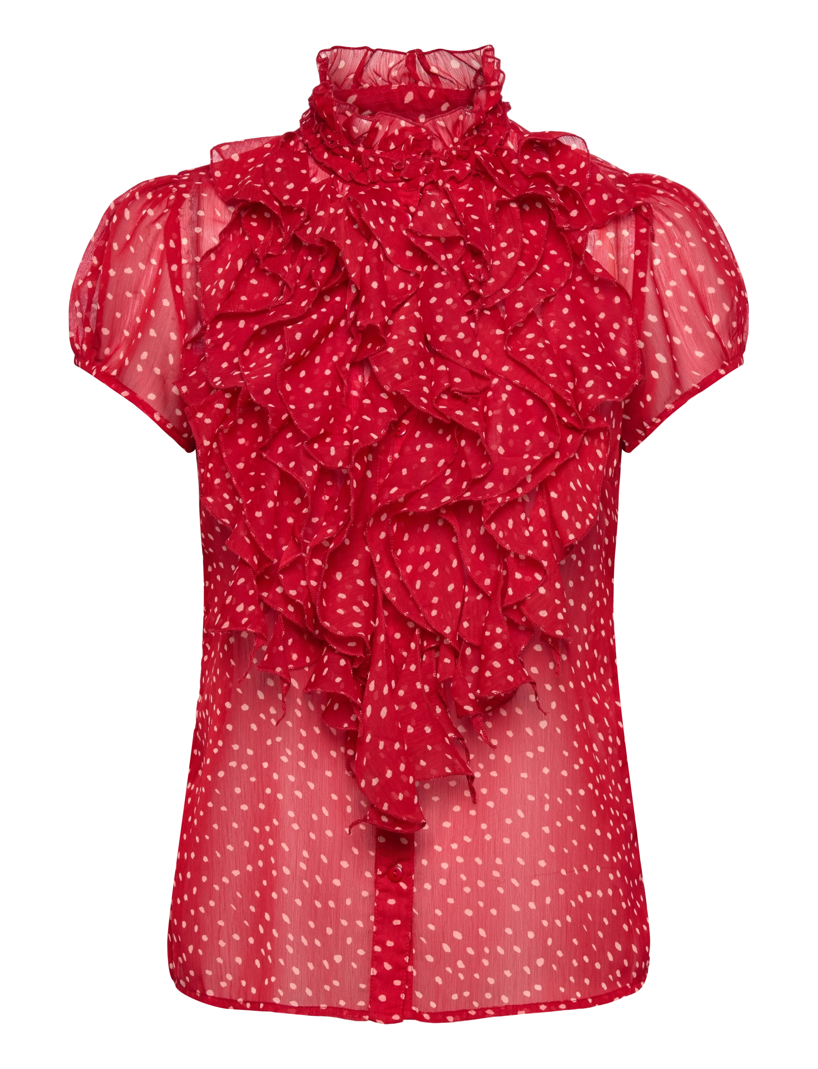 SAINT TROPEZ Liljasz Drea Ss Shirt Rot - S - Damen