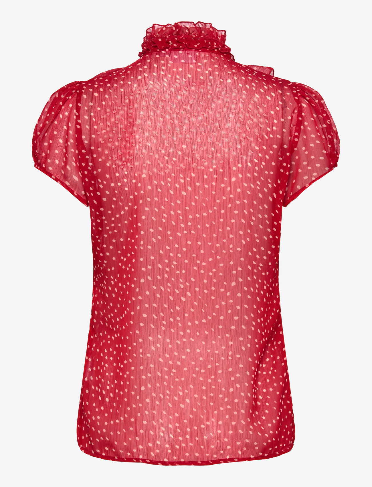 Saint Tropez - LiljaSZ Drea SS Shirt - short-sleeved blouses - tango red drea dot - 1