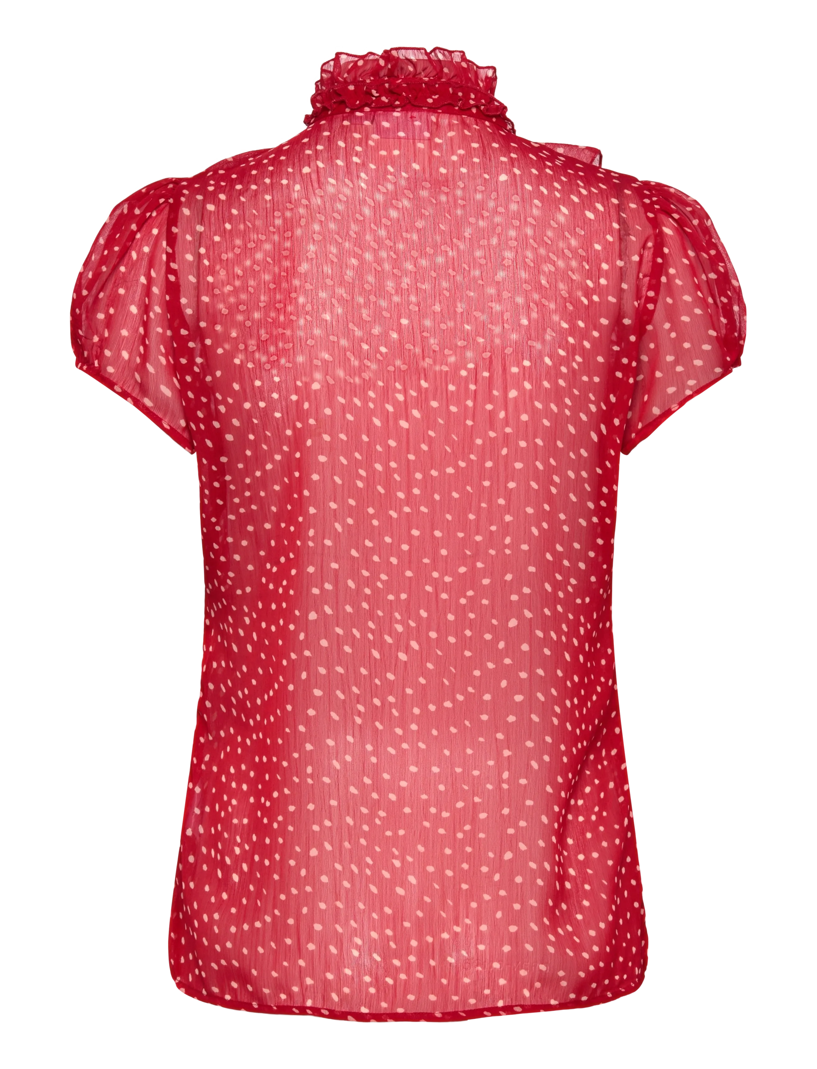 Saint Tropez - LiljaSZ Drea SS Shirt - kortärmade blusar - tango red drea dot - 1