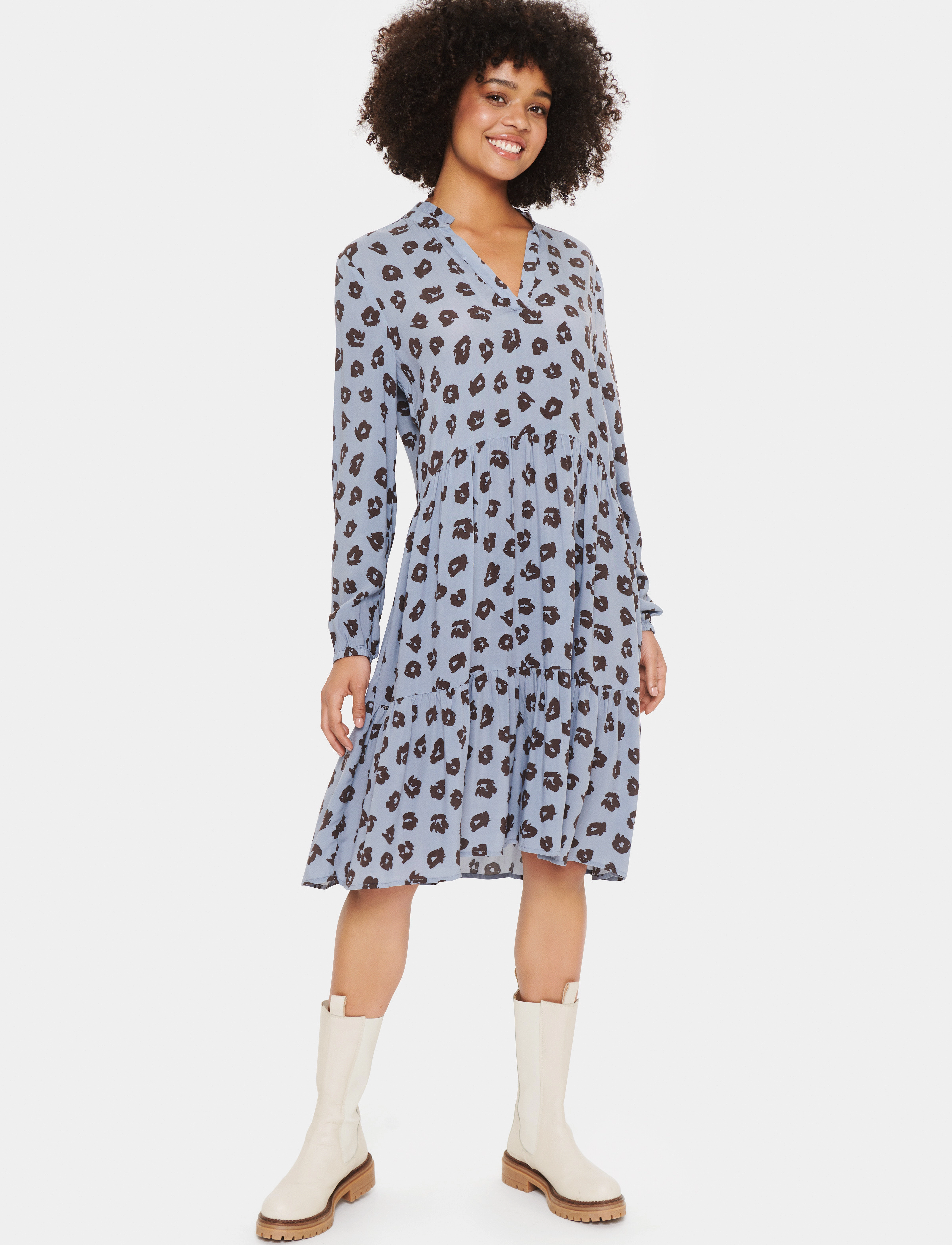 Saint Tropez - EdaSZ LS Dress - quicksilver flower shadows - 3