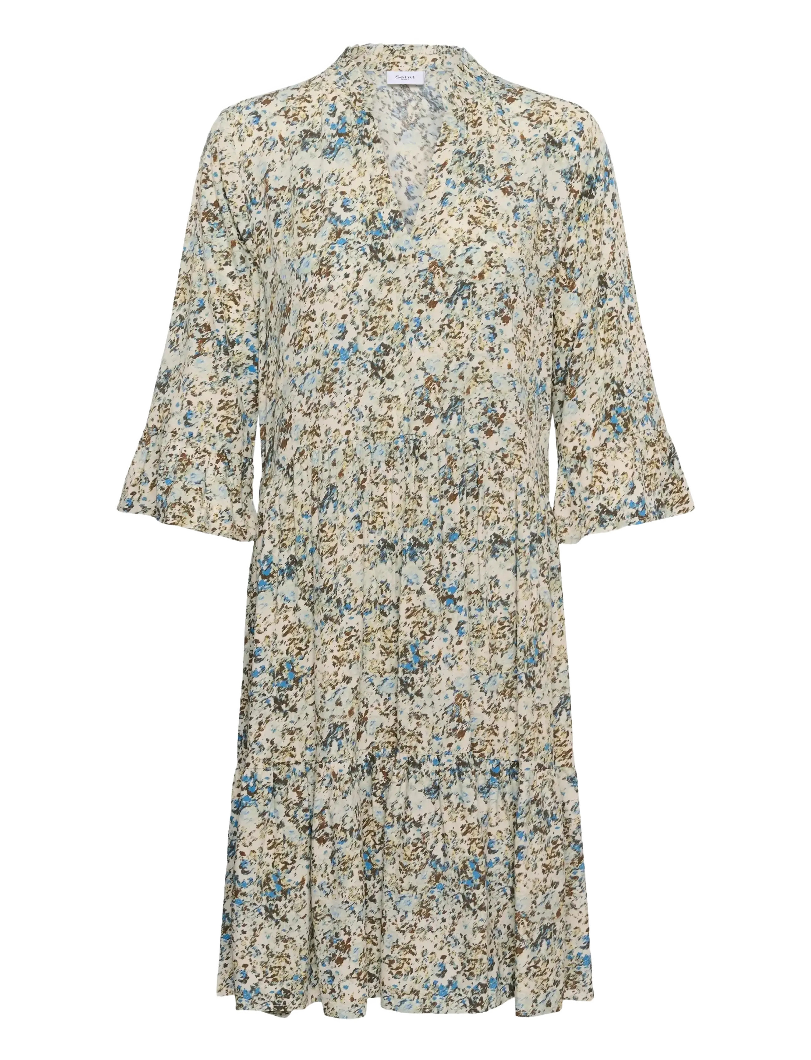 Saint Tropez EdaSZ Dress - Kjoler - VALLARTA BLUE BRUSHED BLOOMS / blue