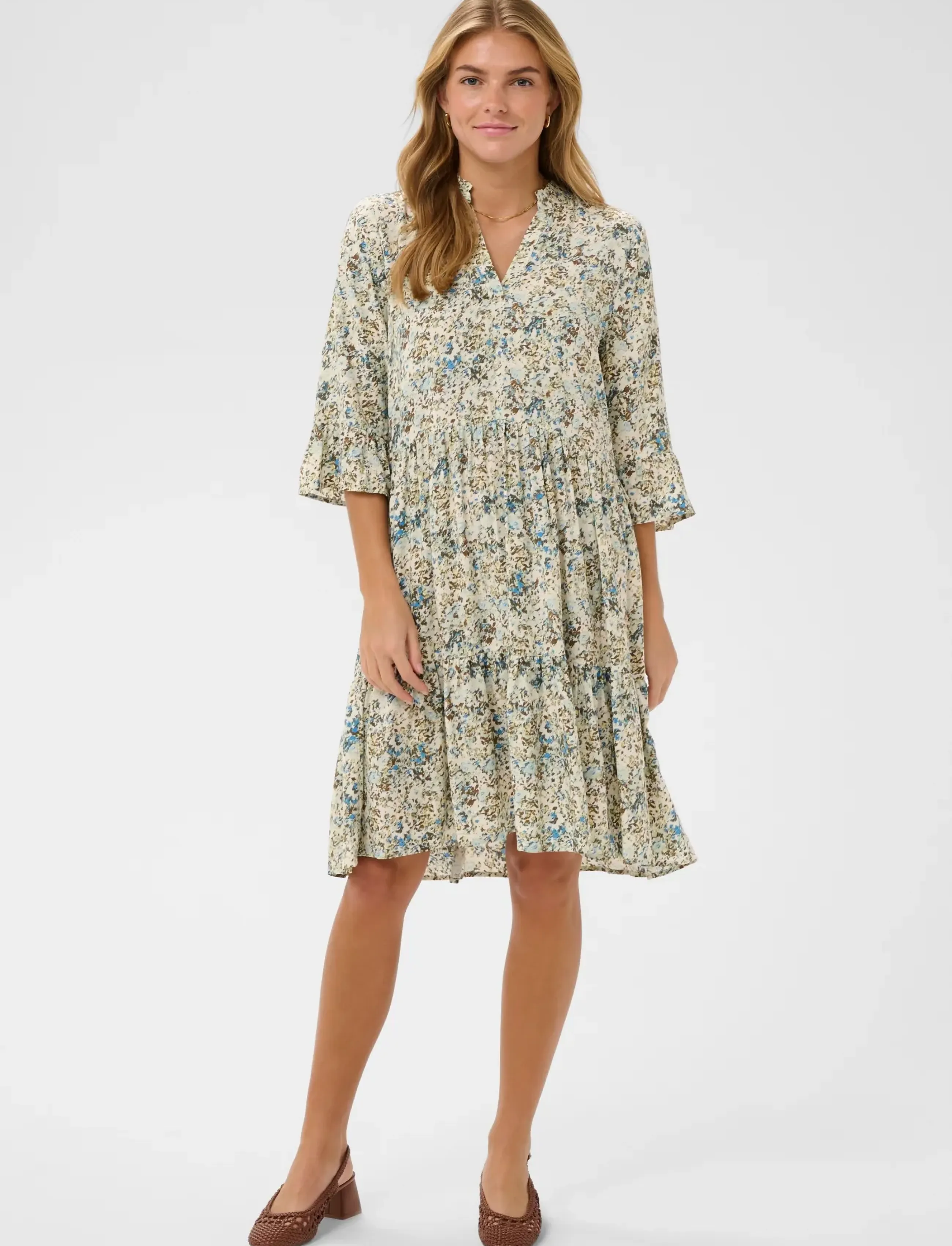 Saint Tropez - EdaSZ Dress - sommerkleider - vallarta blue brushed blooms - 3