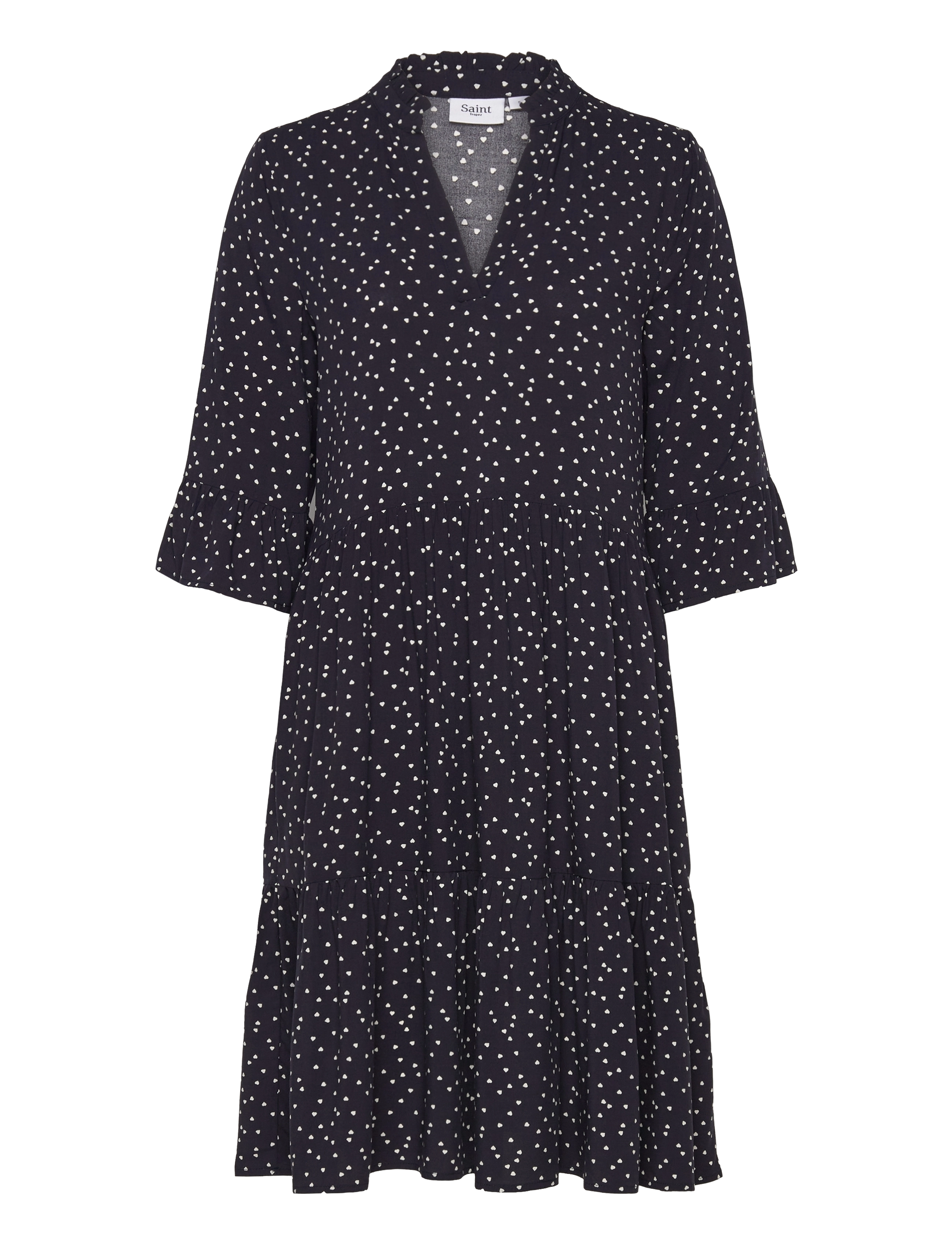 Saint Tropez EdaSZ Dress - Kleidung - BARITONE ICE MINI HEARTS / navy