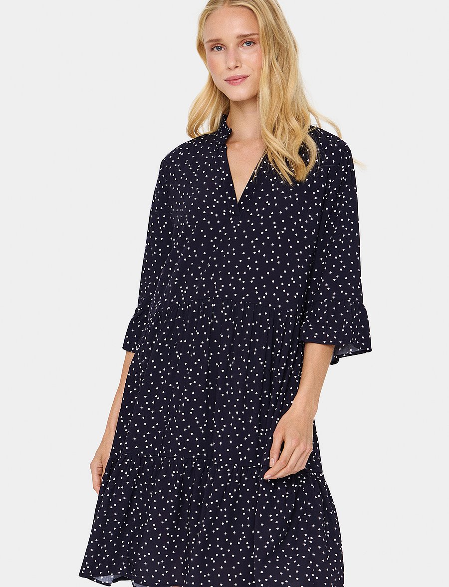 Saint Tropez - EdaSZ Dress - sommerkjoler - baritone ice mini hearts - 0