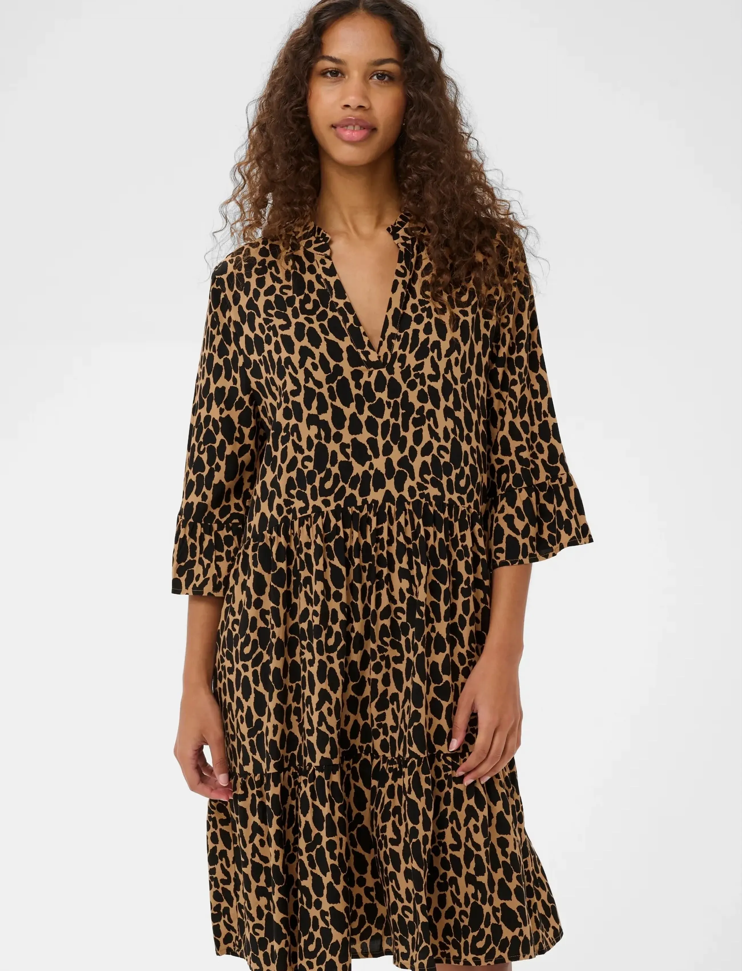 Saint Tropez EdaSZ Dress - Neuheiten - TIGER'S EYE SPOTTY LEOPARD / black