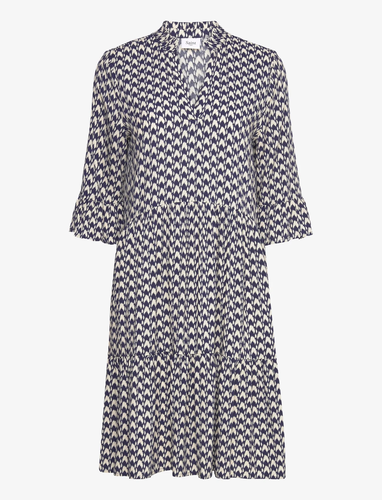Saint Tropez - EdaSZ Dress - vidutinio ilgio suknelės - patriot blue graphic print - 0
