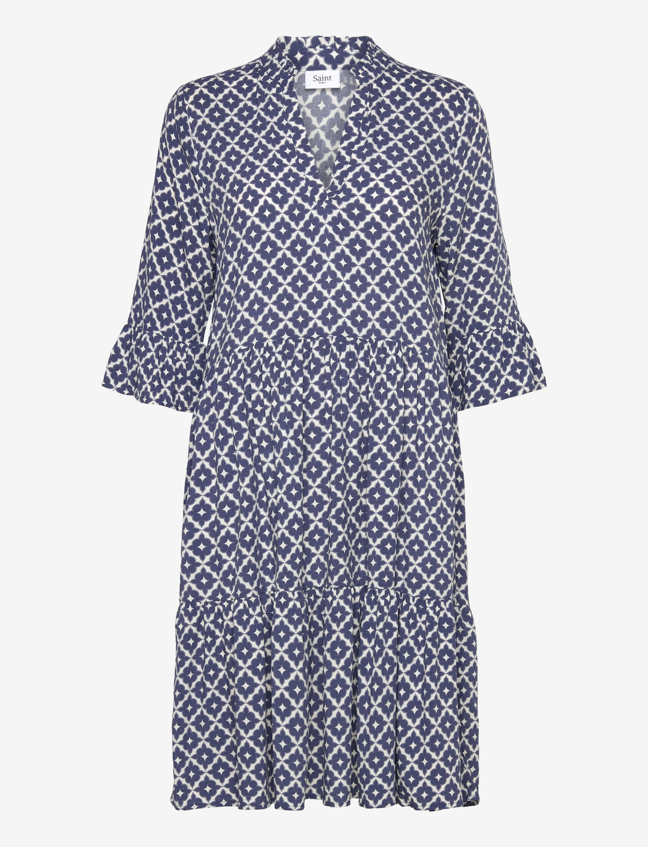 Saint Tropez - EdaSZ Dress - sommerkjoler - blueindigo maroc tiles - 1