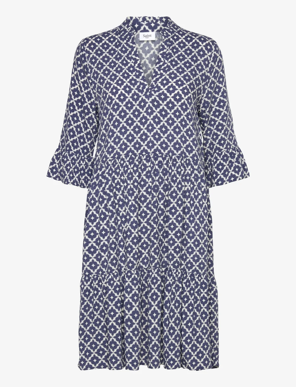 Saint Tropez - EdaSZ Dress - sommarklänningar - blueindigo maroc tiles - 1