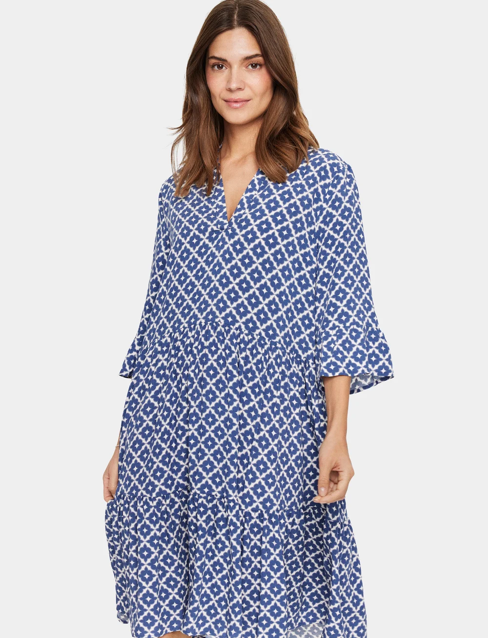 Saint Tropez - EdaSZ Dress - sommarklänningar - blueindigo maroc tiles - 0