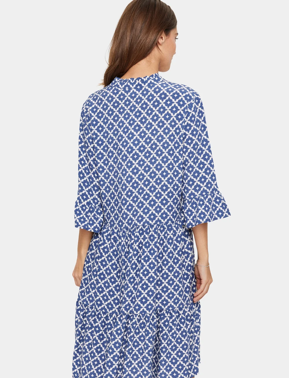 Saint Tropez - EdaSZ Dress - sommarklänningar - blueindigo maroc tiles - 4