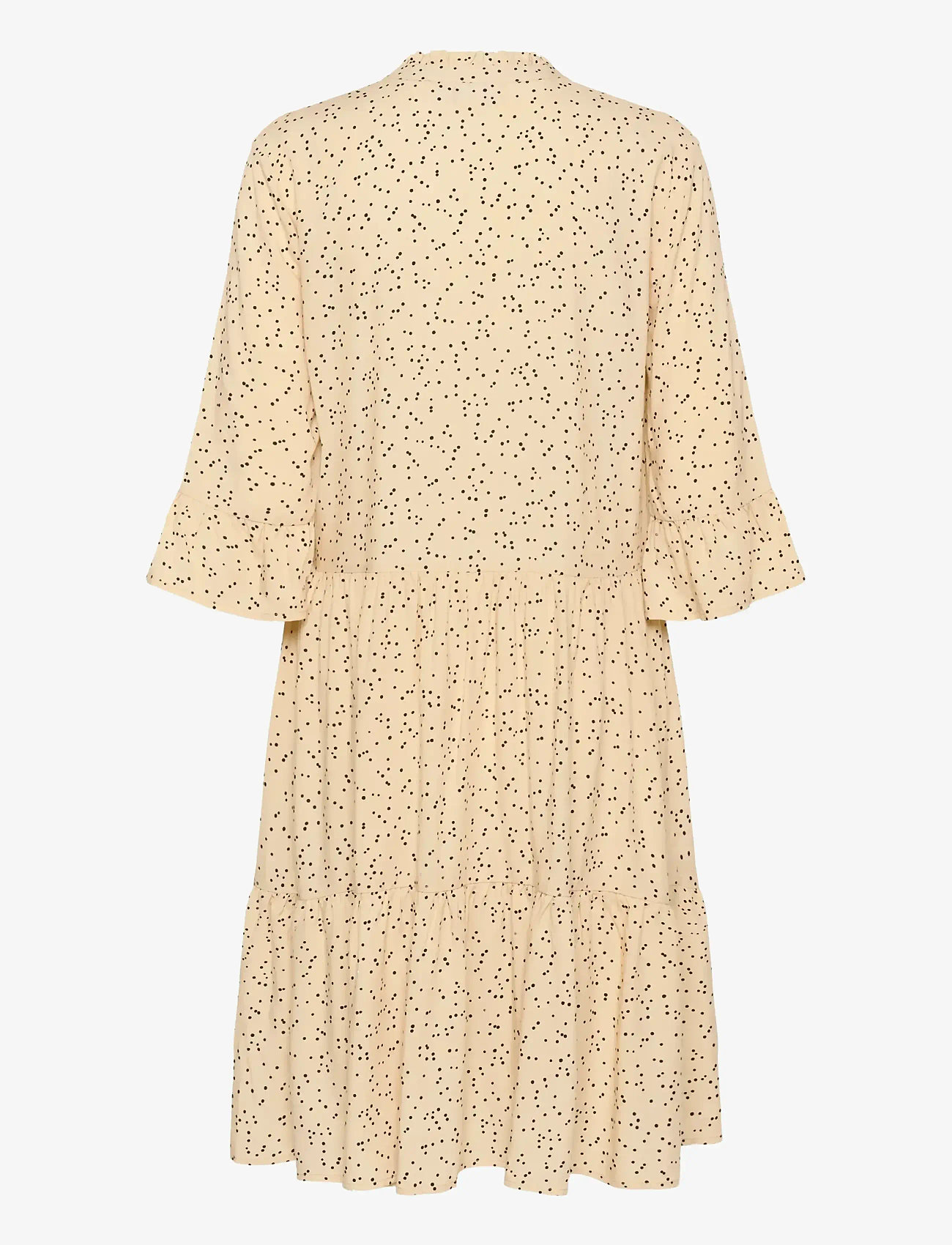 Saint Tropez - EdaSZ Dress - sommerkjoler - creme black mini dots - 2