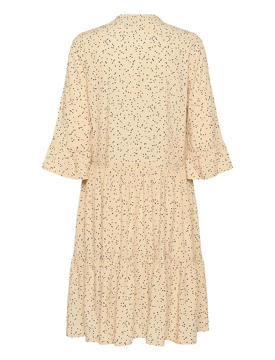 Saint Tropez - EdaSZ Dress - sommerkjoler - creme black mini dots - 2
