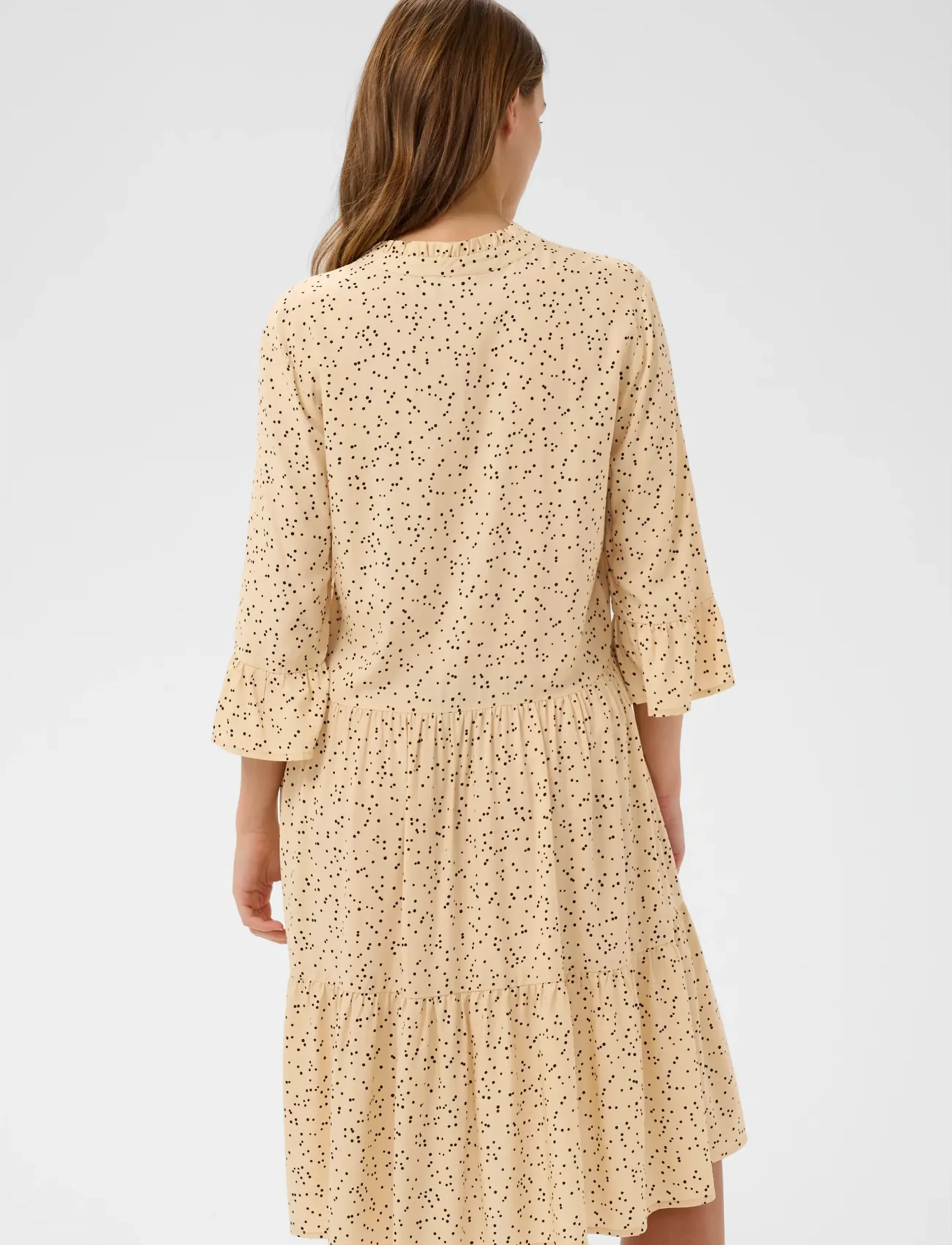 Saint Tropez - EdaSZ Dress - summer dresses - creme black mini dots - 4