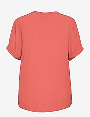 Saint Tropez - AgnesSZ SS Top - short-sleeved blouses - marsala - 1