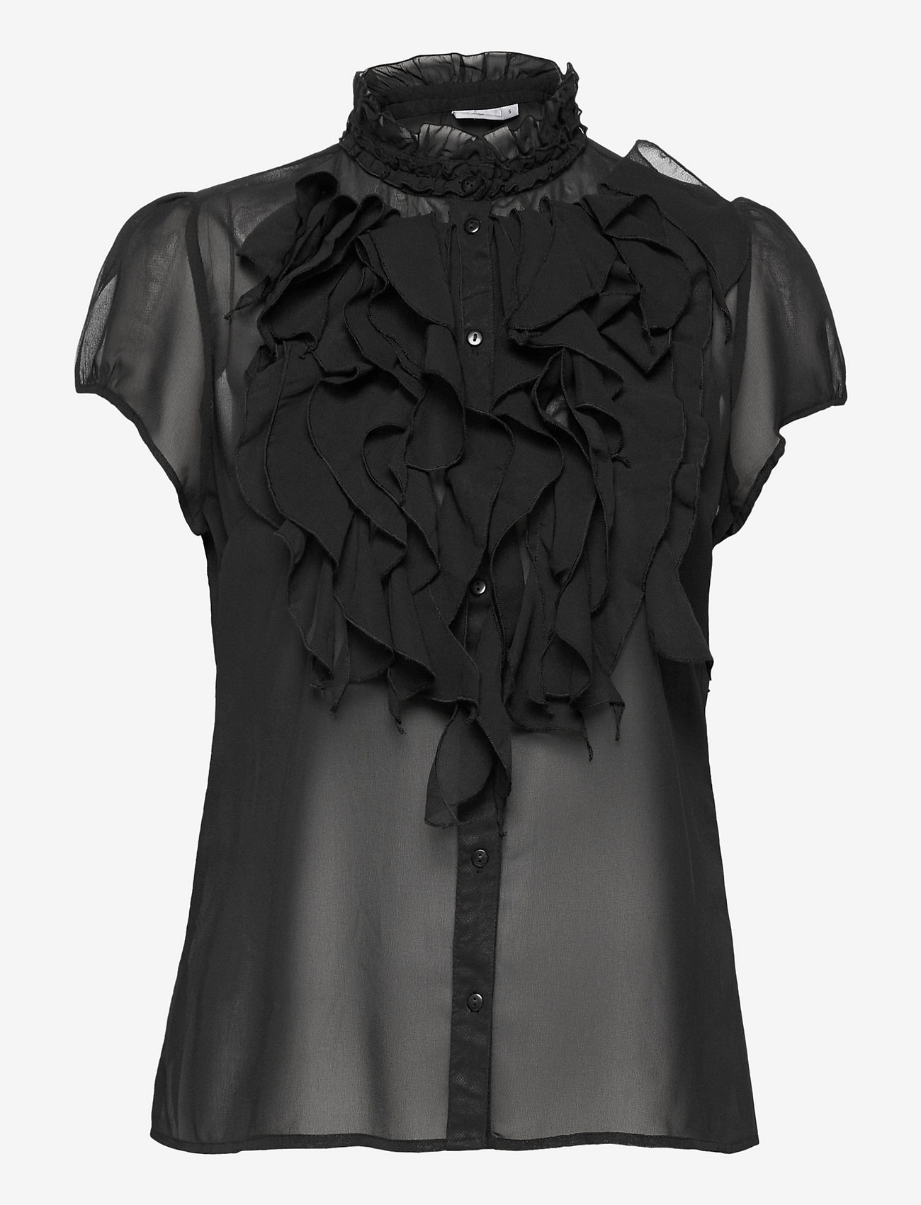 Saint Tropez - LiljaSZ SS Shirt - kurzämlige blusen - black - 0
