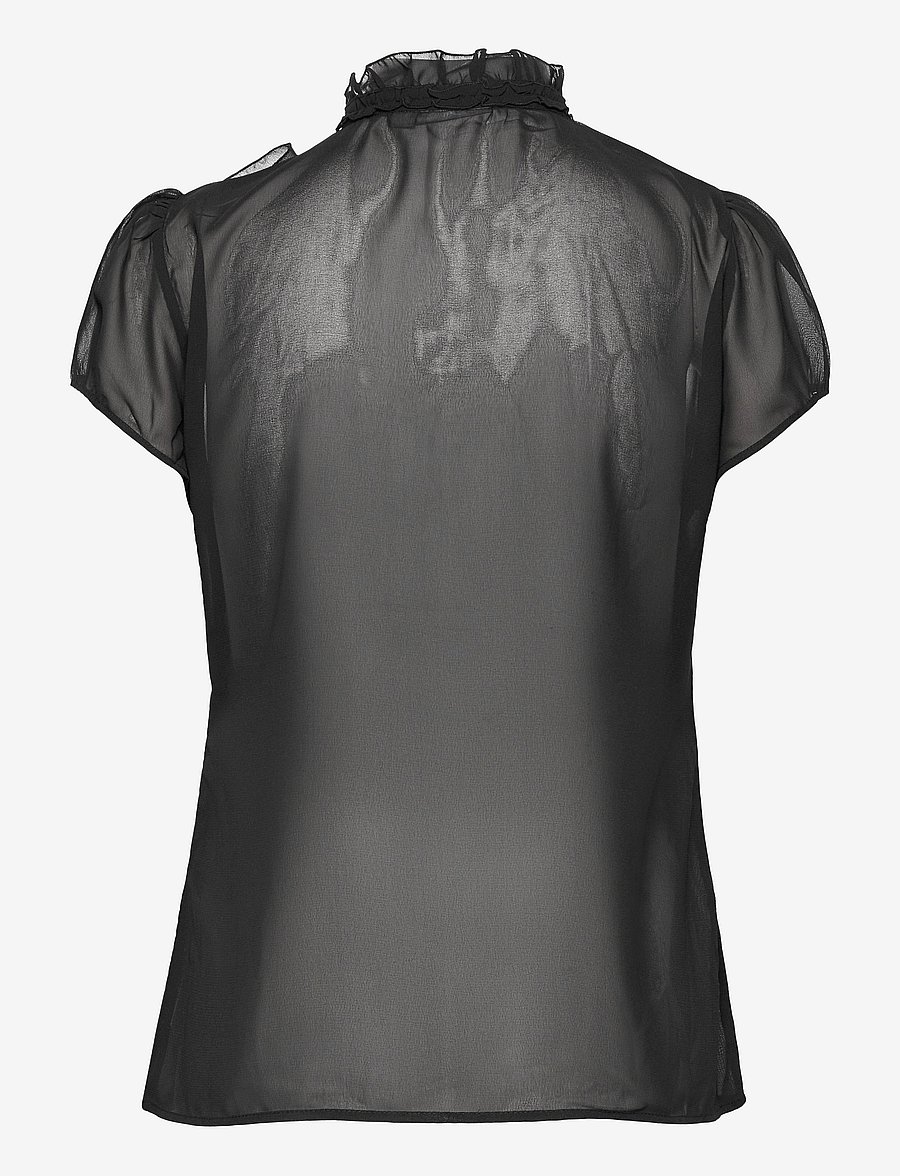 Saint Tropez - LiljaSZ SS Shirt - kurzämlige blusen - black - 2