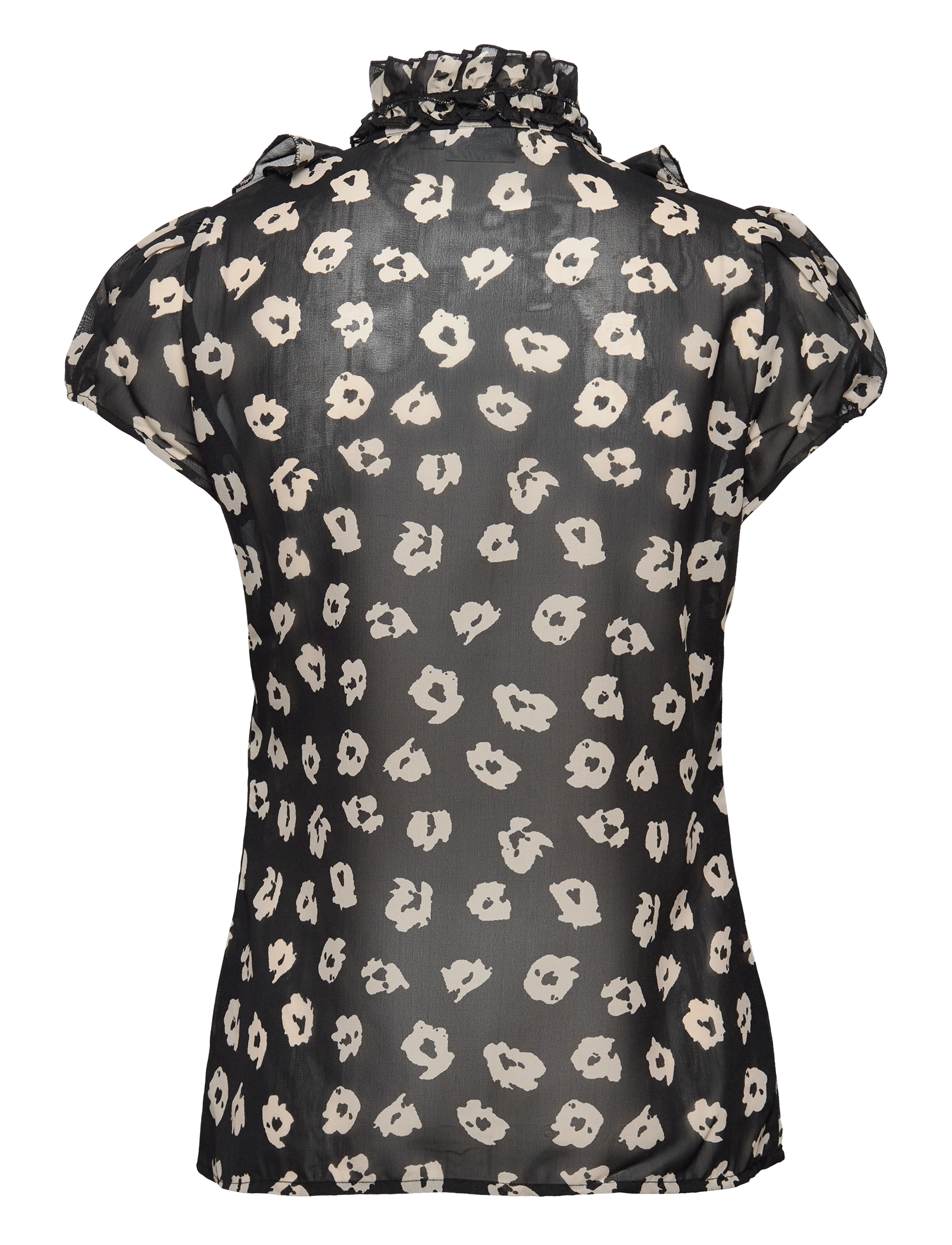 Saint Tropez - LiljaSZ SS Shirt - short-sleeved blouses - black flower shadows - 2