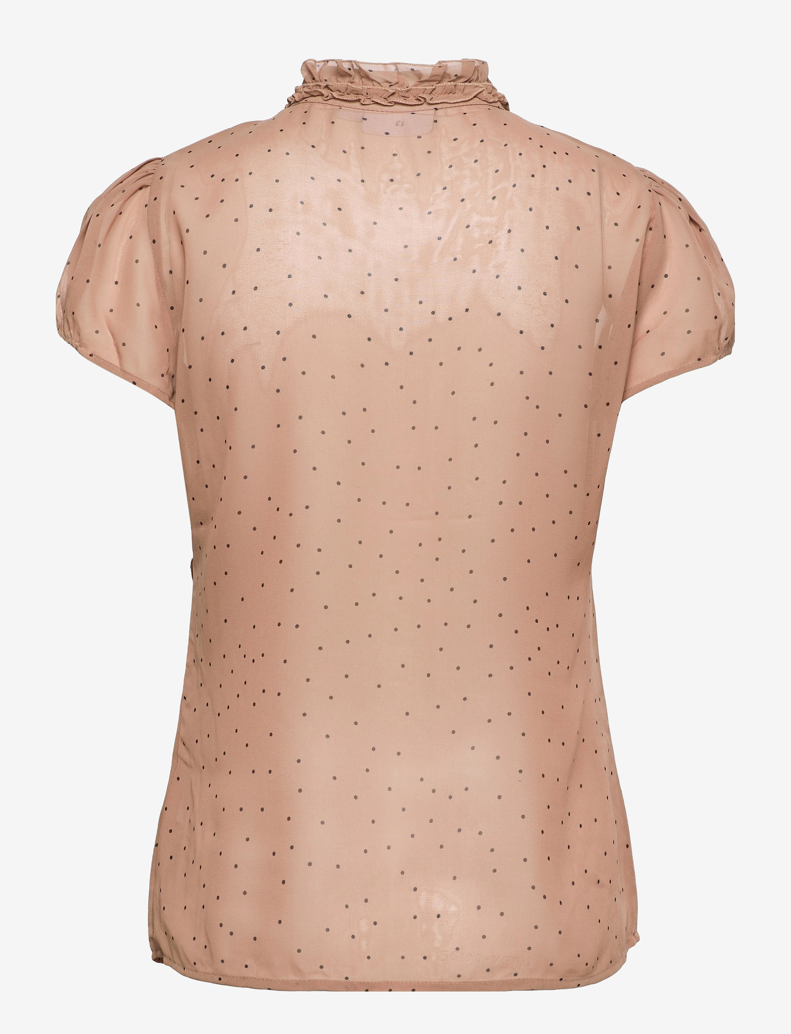 Saint Tropez - LiljaSZ SS Shirt - short-sleeved blouses - praline dot - 1