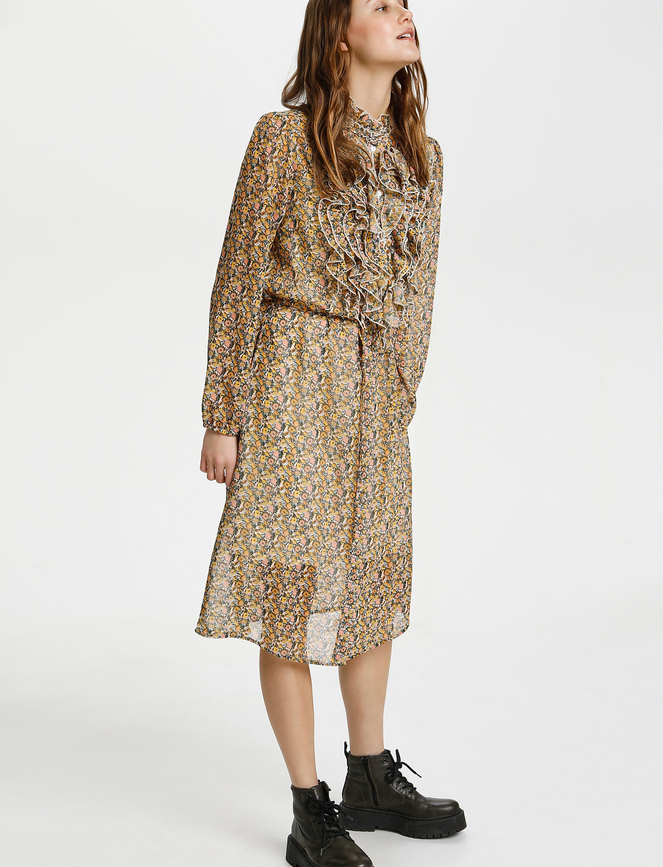 Saint Tropez - LiljaSZ LS Dress - bright white optimism florals - 3