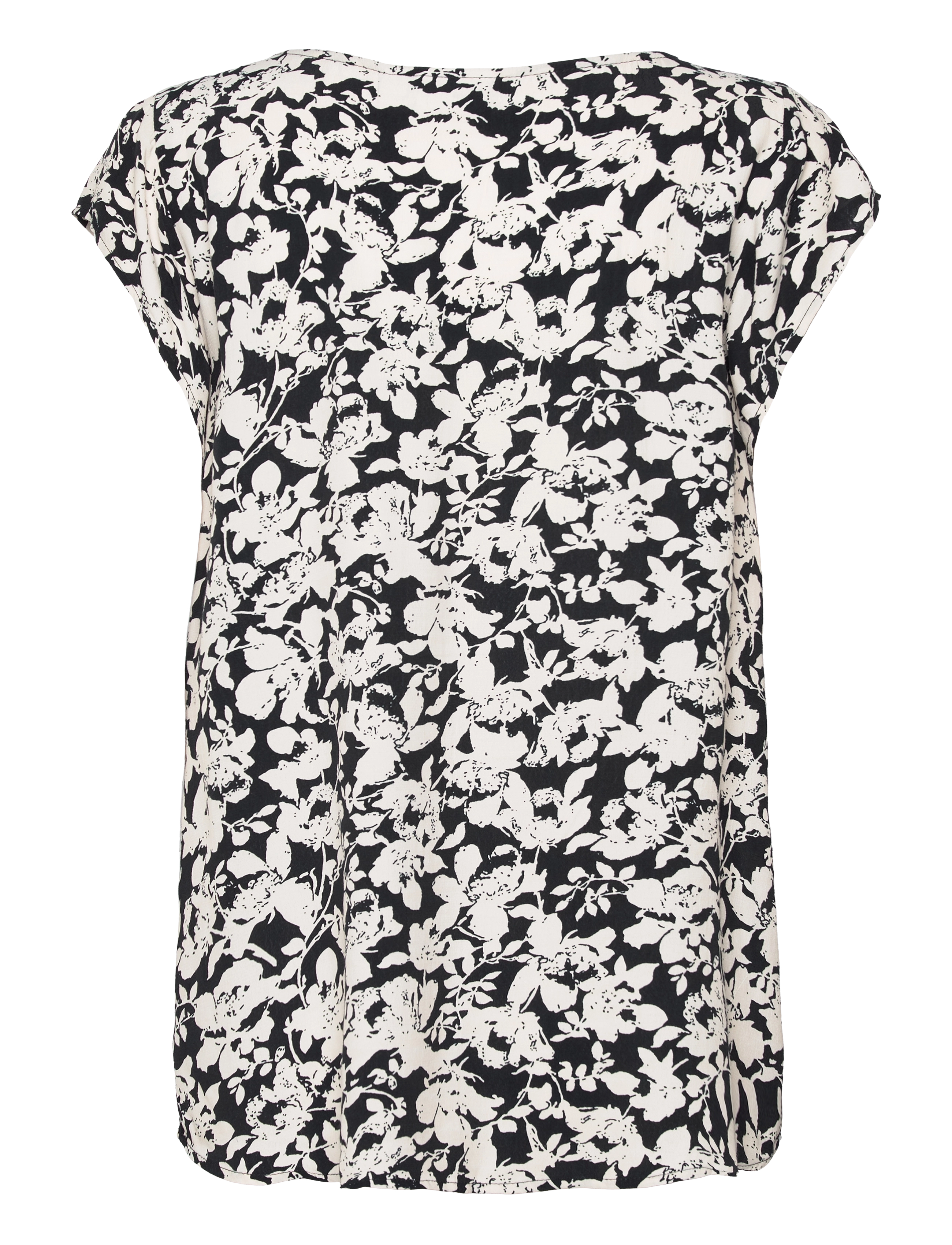Saint Tropez - BlancaSZ Adele SS Top - kortærmede bluser - night sky porcelain blooms - 2