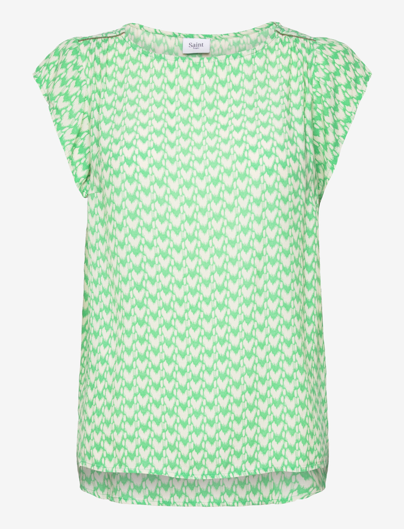 Saint Tropez - BlancaSZ Adele SS Top - kortærmede bluser - zephyr green graphic - 0