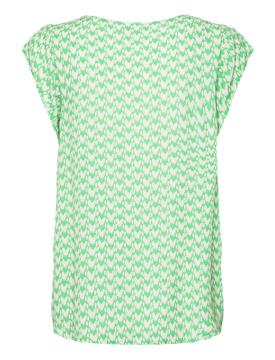 Saint Tropez - BlancaSZ Adele SS Top - kortærmede bluser - zephyr green graphic - 2