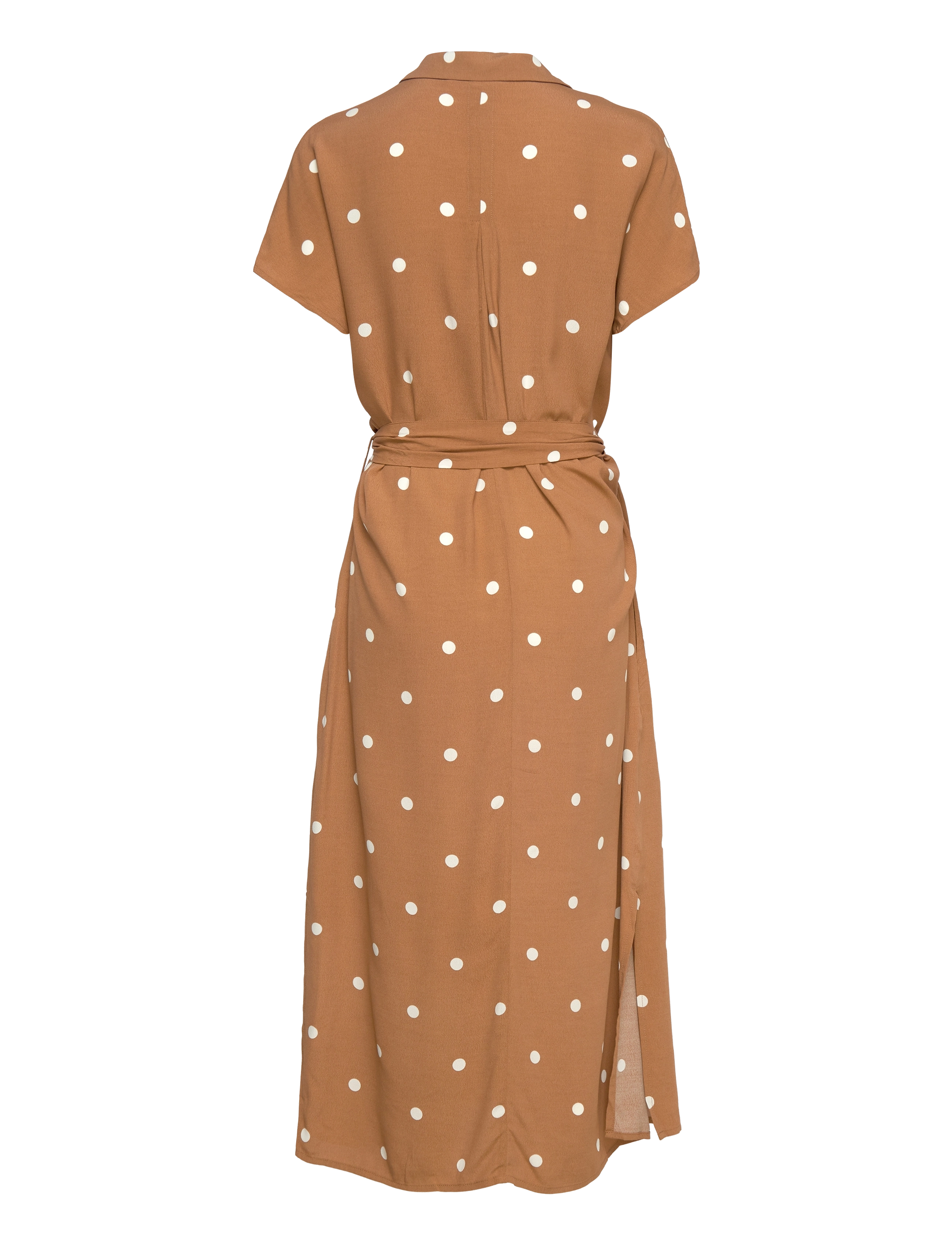 Saint Tropez - BlancaSZ SS Dress - tobacco brown cirkular dot - 2