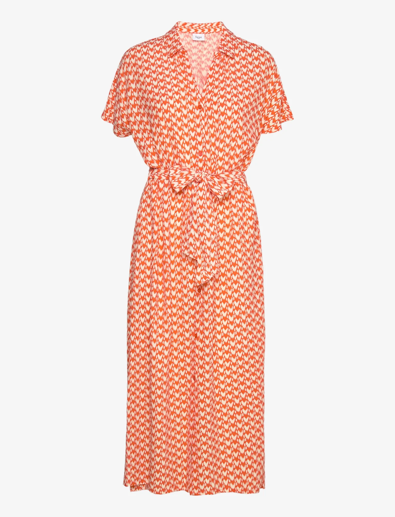 Saint Tropez - BlancaSZ SS Dress - marškinių tipo suknelės - tigerlily graphic - 0