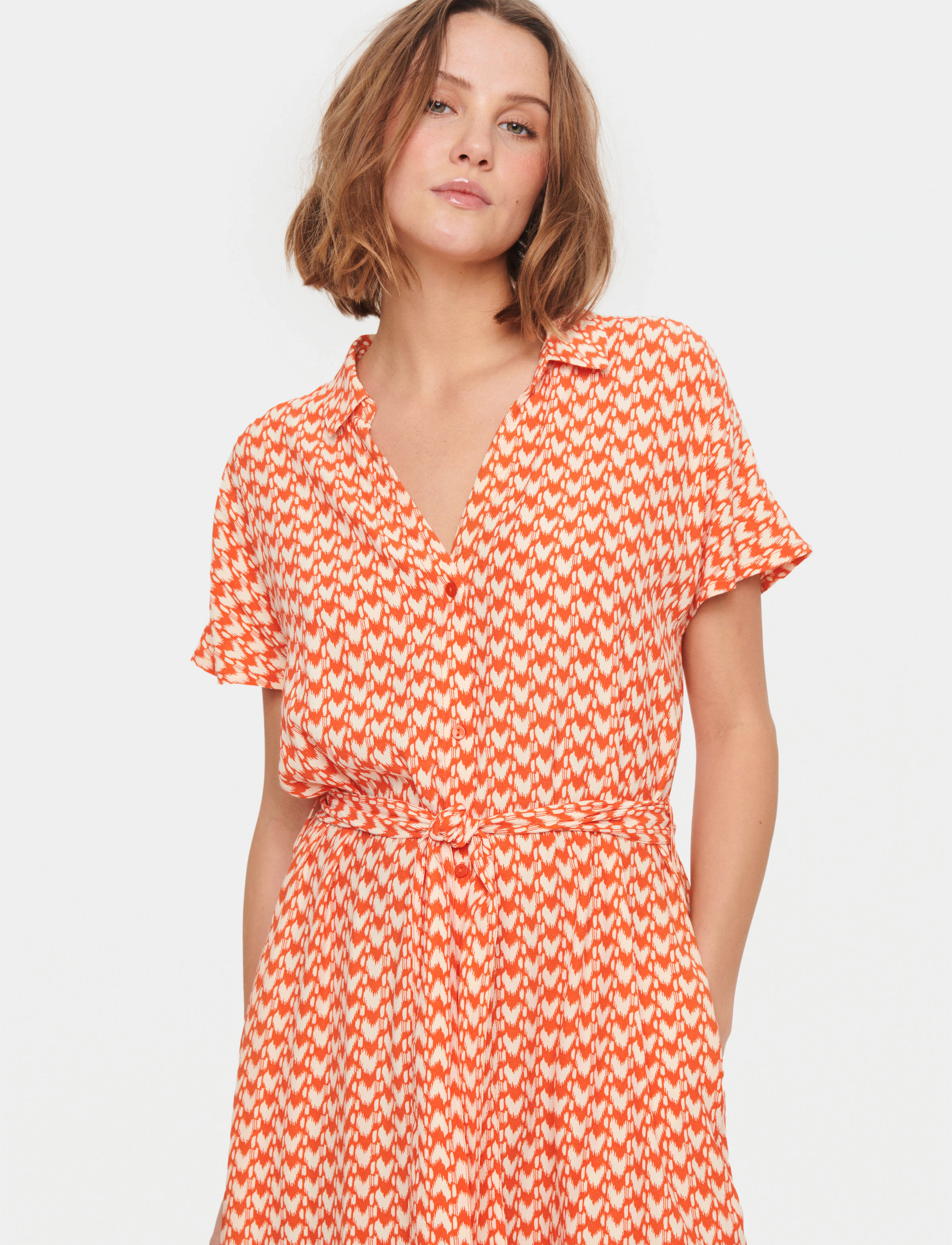 Saint Tropez BlancaSZ SS Dress - Klänningar - TIGERLILY GRAPHIC / orange