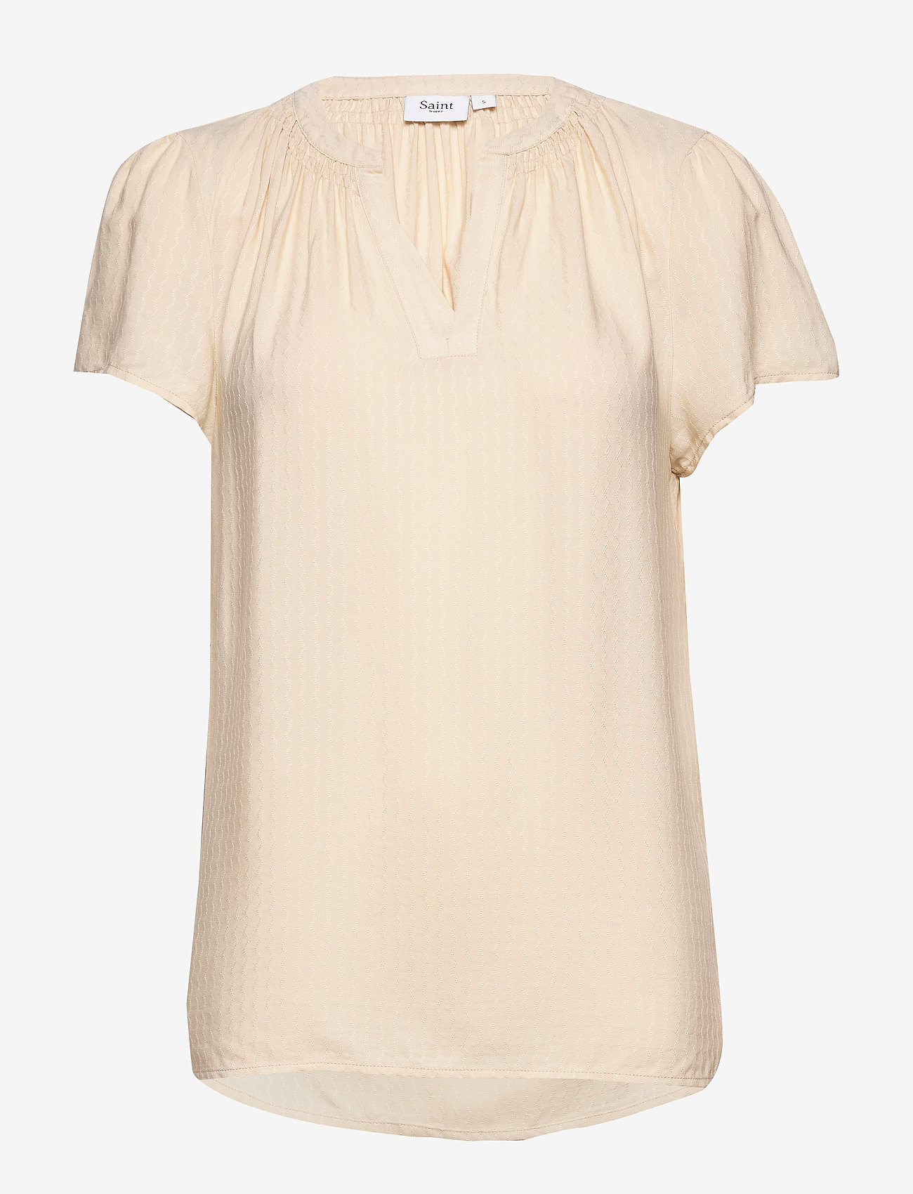 Saint Tropez - BrittaSZ SS Top - short-sleeved blouses - navajo - 0